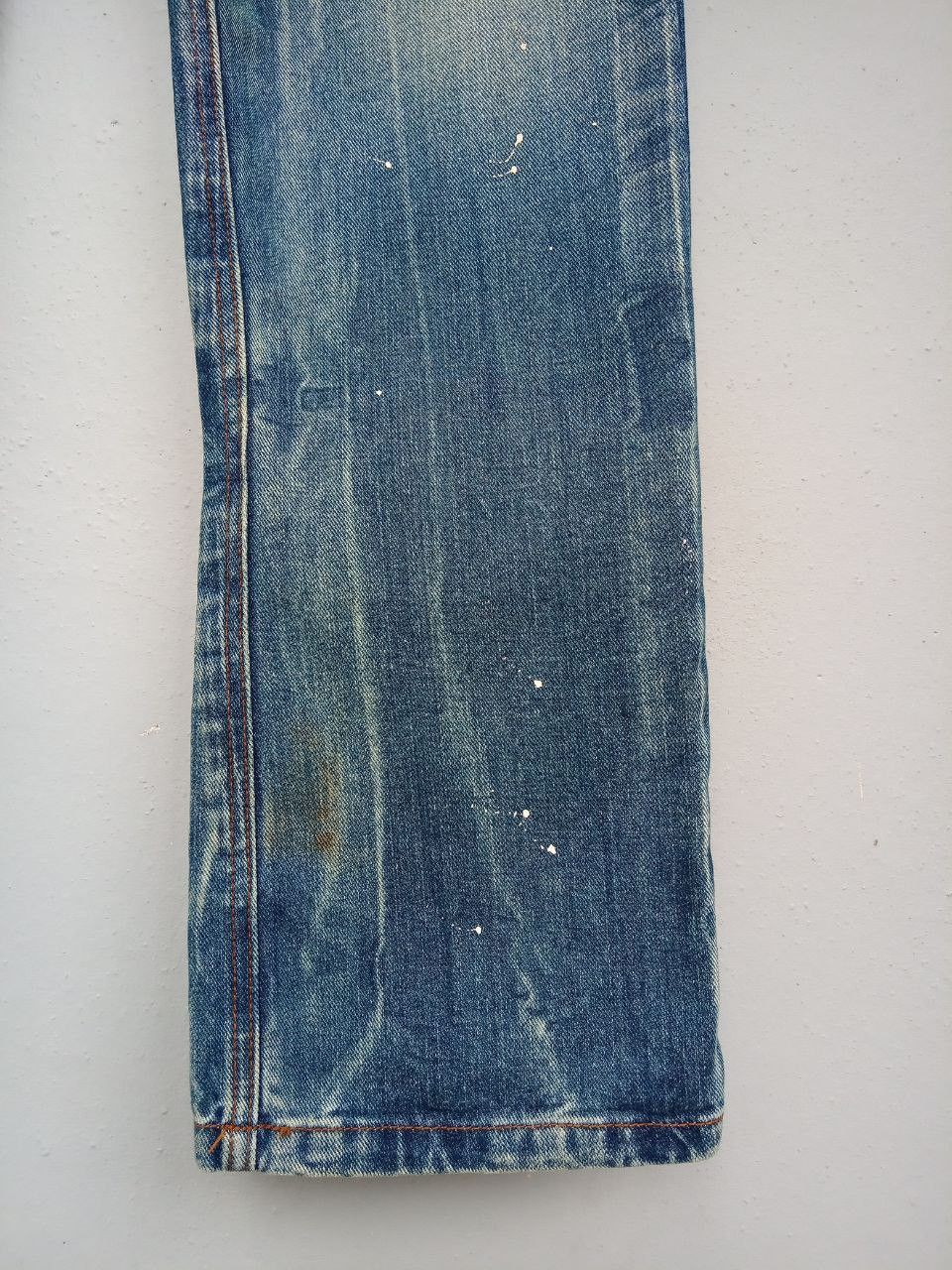 If Six Was Nine Japanese Six Star Paint Splatter Buckle Back Denim Jeans Size US 30 / EU 46 - 11 Thumbnail