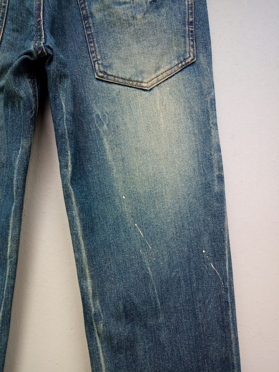 If Six Was Nine Japanese Six Star Paint Splatter Buckle Back Denim Jeans Size US 30 / EU 46 - 18 Thumbnail