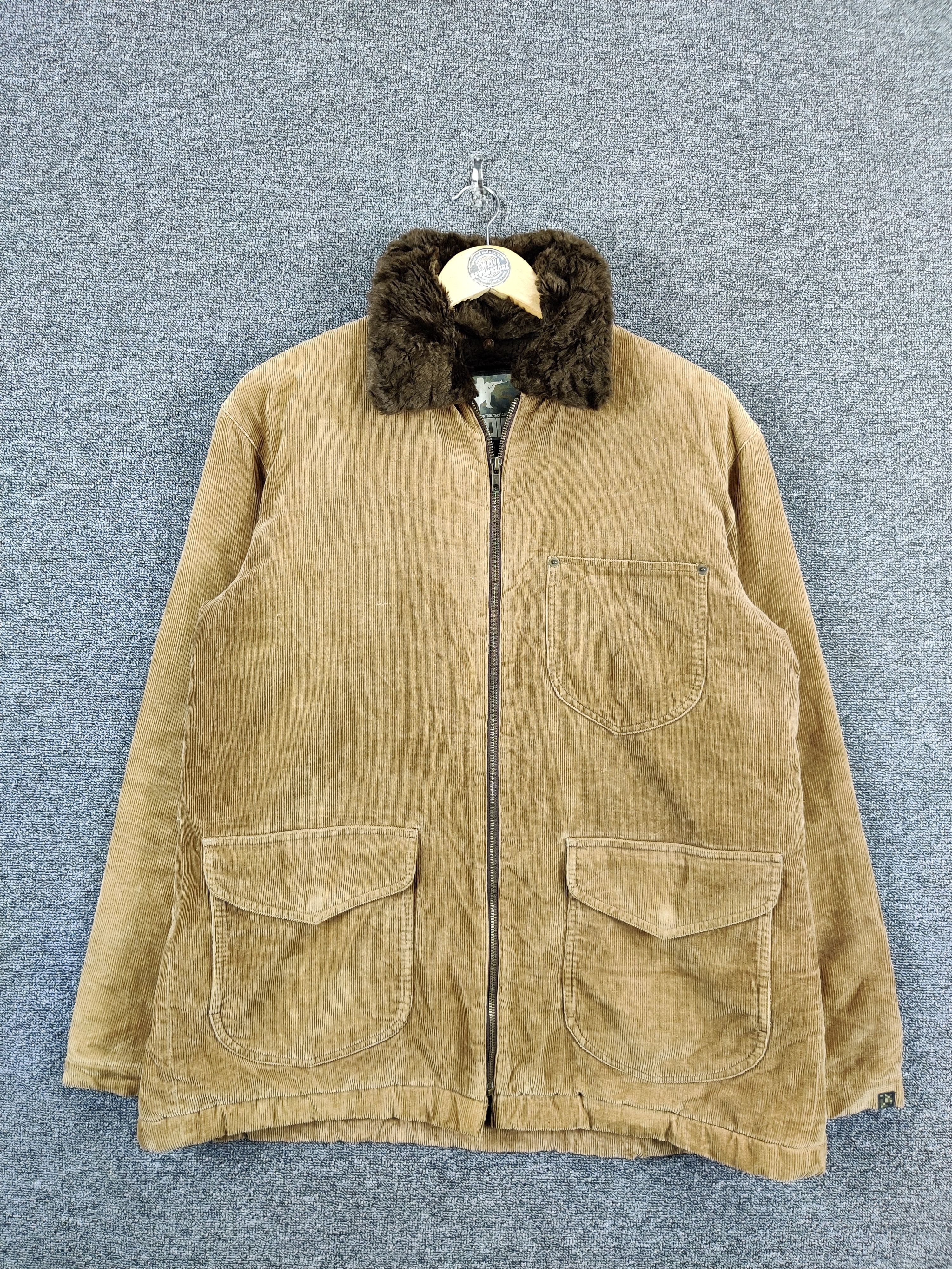 Japanese Brand War Control Tactics Operation Corduroy Shearling Fur Jacket Size US M / EU 48-50 / 2 - 1 Thumbnail
