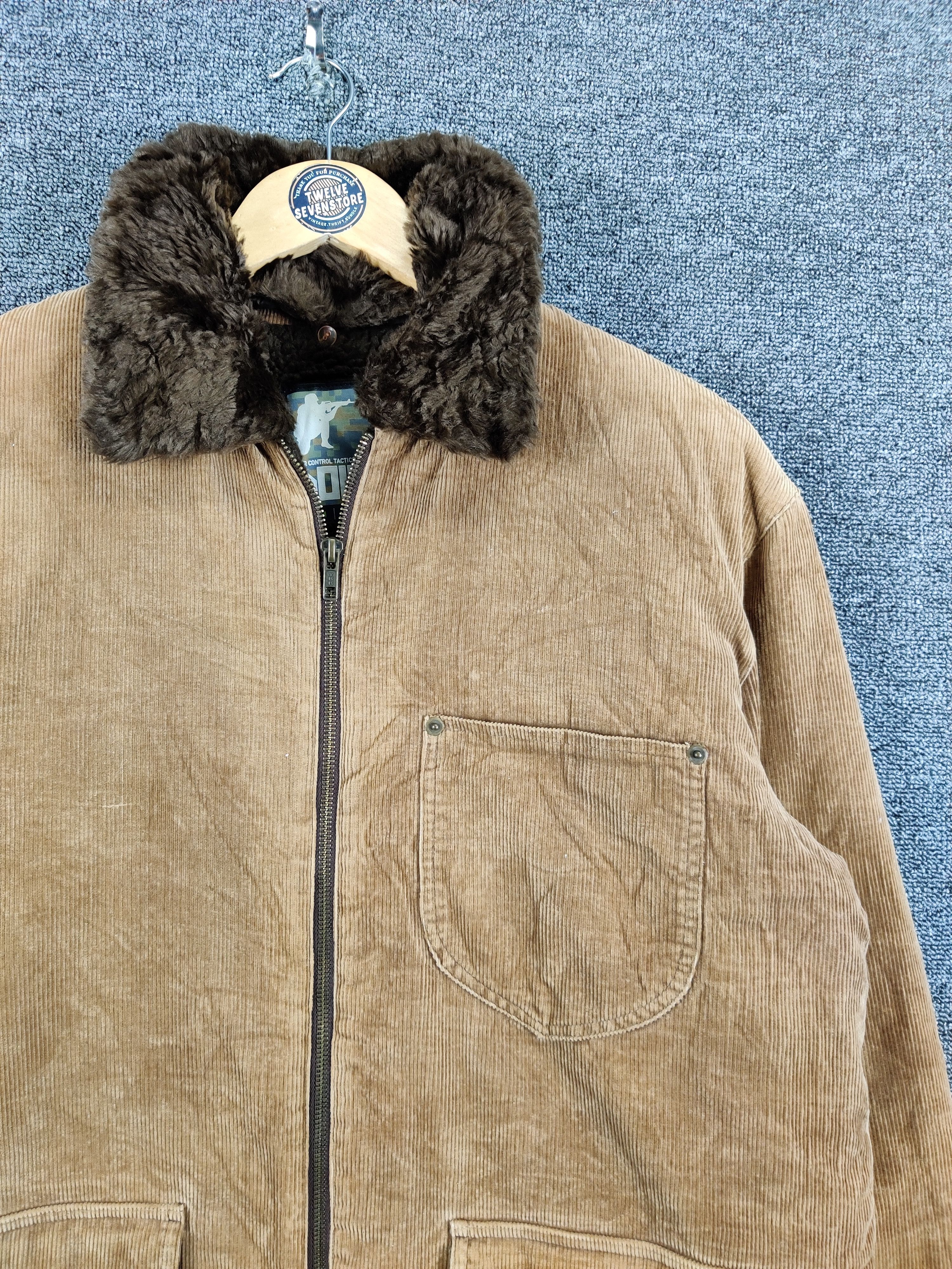 Japanese Brand War Control Tactics Operation Corduroy Shearling Fur Jacket Size US M / EU 48-50 / 2 - 4 Thumbnail