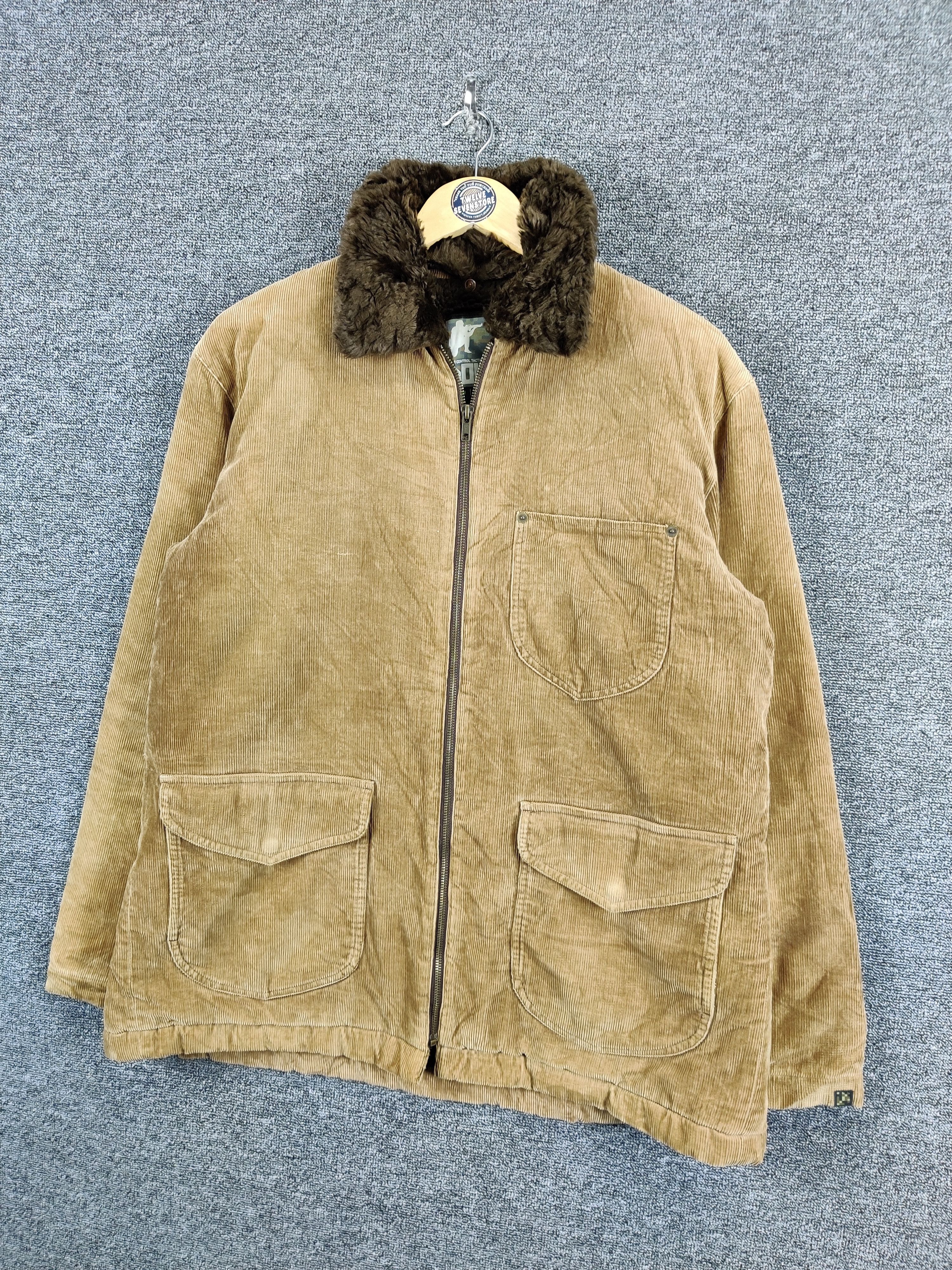 Japanese Brand War Control Tactics Operation Corduroy Shearling Fur Jacket Size US M / EU 48-50 / 2 - 2 Thumbnail