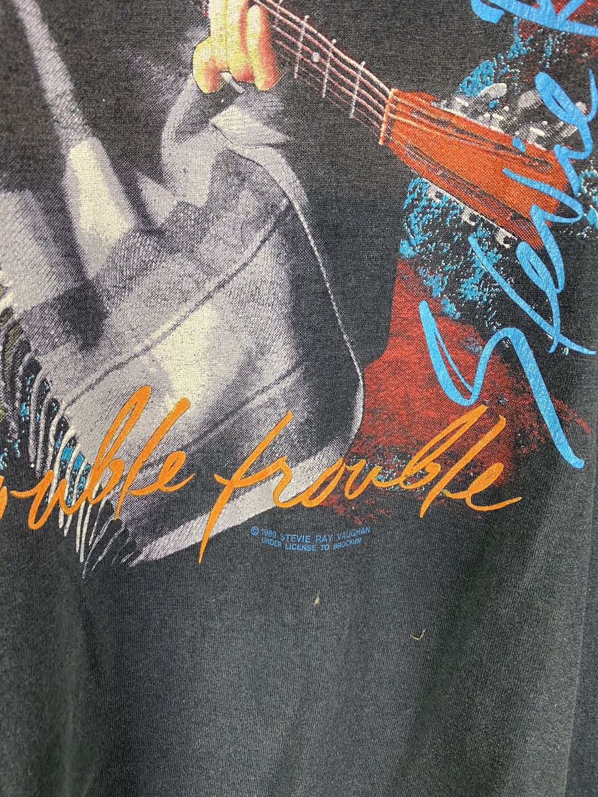 Band Tees × Brockum × Vintage Vintage 1989 Stevie Ray Vaughan In Step Tour T-Shirt Size US L / EU 52-54 / 3 - 8 Thumbnail