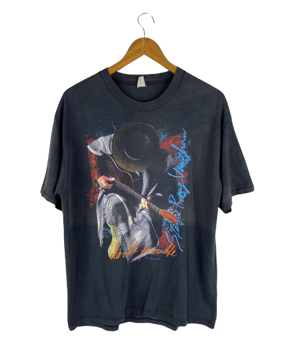 Band Tees × Brockum × Vintage Vintage 1989 Stevie Ray Vaughan In Step Tour T-Shirt Size US L / EU 52-54 / 3 - 1 Thumbnail