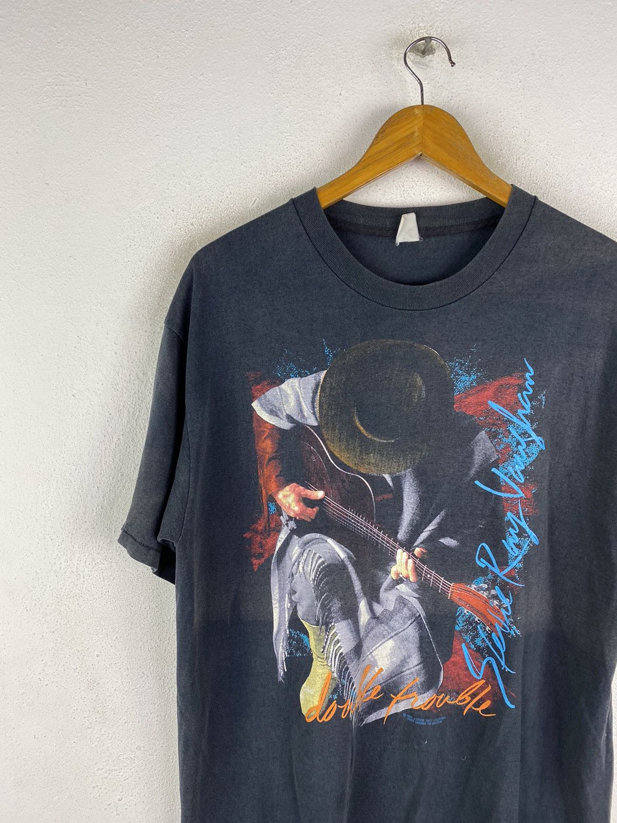Band Tees × Brockum × Vintage Vintage 1989 Stevie Ray Vaughan In Step Tour T-Shirt Size US L / EU 52-54 / 3 - 5 Thumbnail