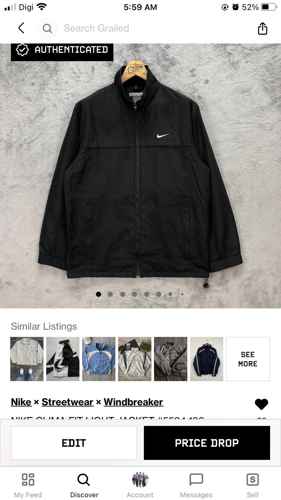 Nike NIKE CLIMA FIT LIGHT JACKET #5534-196 Size US M / EU 48-50 / 2 - 14 Thumbnail