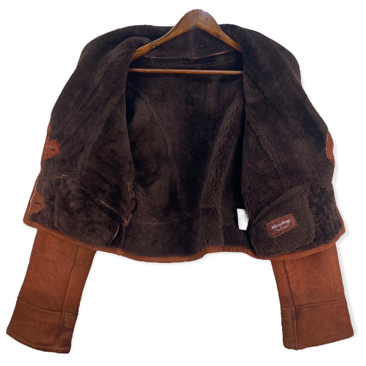 Vintage Vintage 90s Missy Bug Sheepskin Jacket Size ONE SIZE - 3 Thumbnail