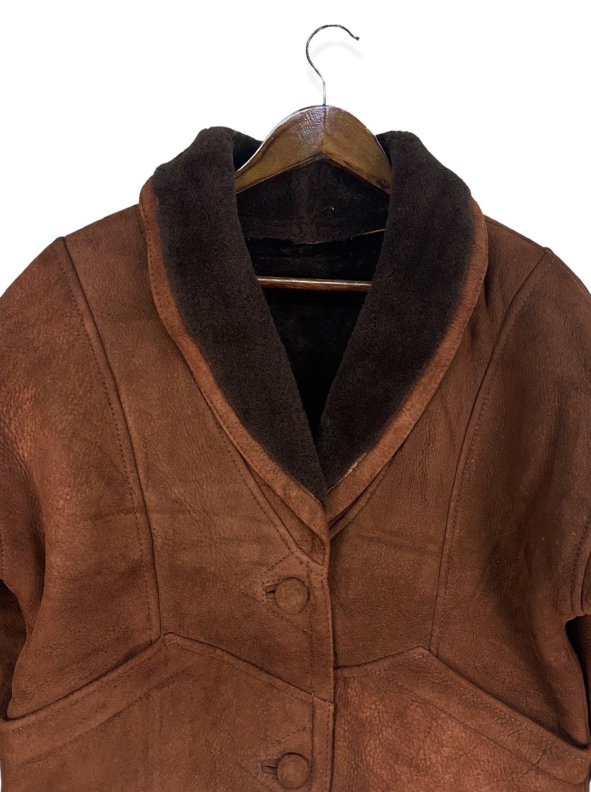 Vintage Vintage 90s Missy Bug Sheepskin Jacket Size ONE SIZE - 2 Thumbnail