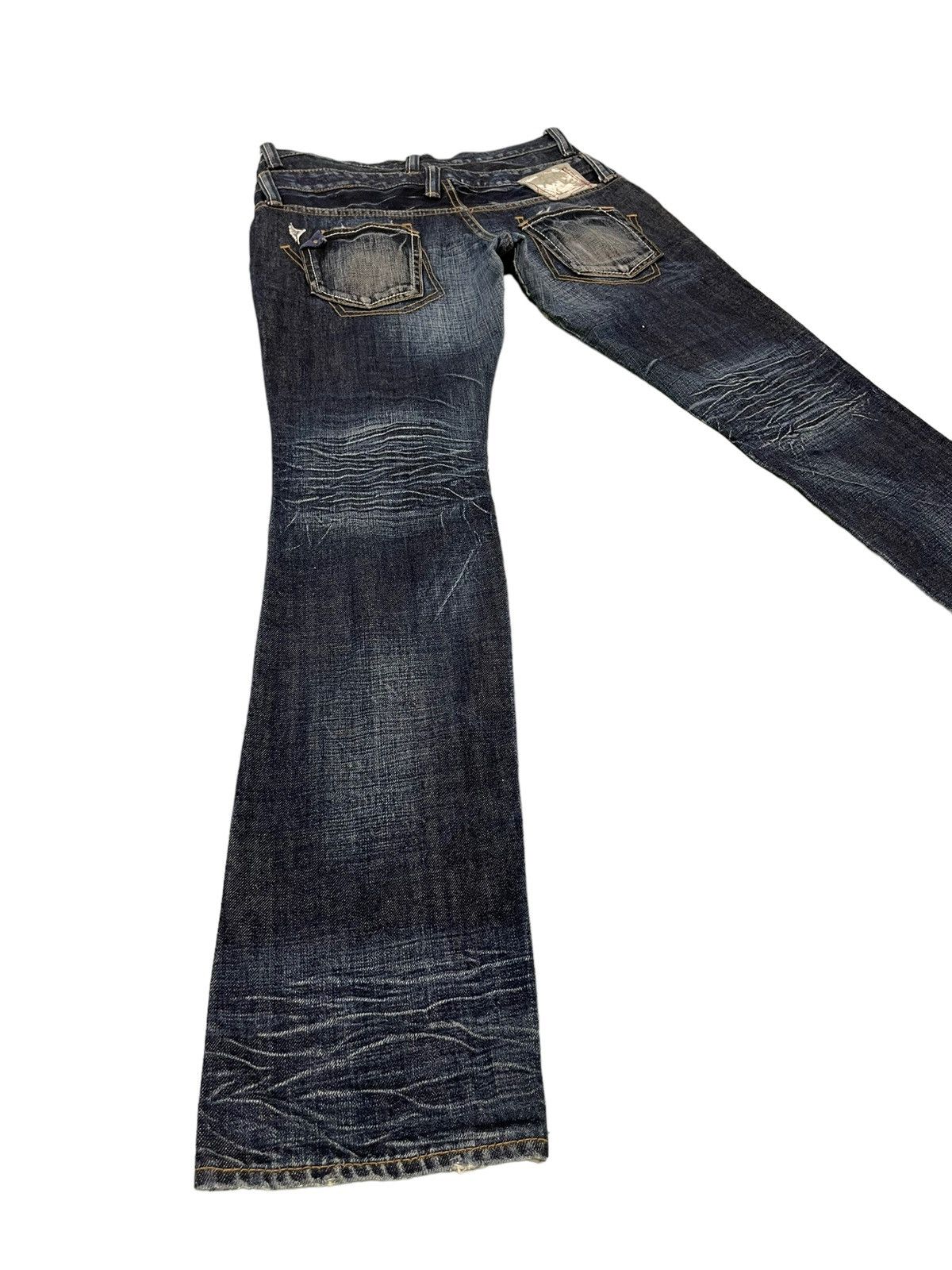 Japanese Brand Double Waist Slim Jeans Antgauge Acid Wash Low Rise 7🟦 Size US 30 / EU 46 - 13 Thumbnail