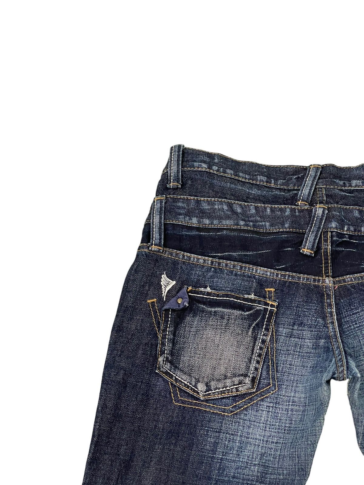 Japanese Brand Double Waist Slim Jeans Antgauge Acid Wash Low Rise 7🟦 Size US 30 / EU 46 - 19 Thumbnail