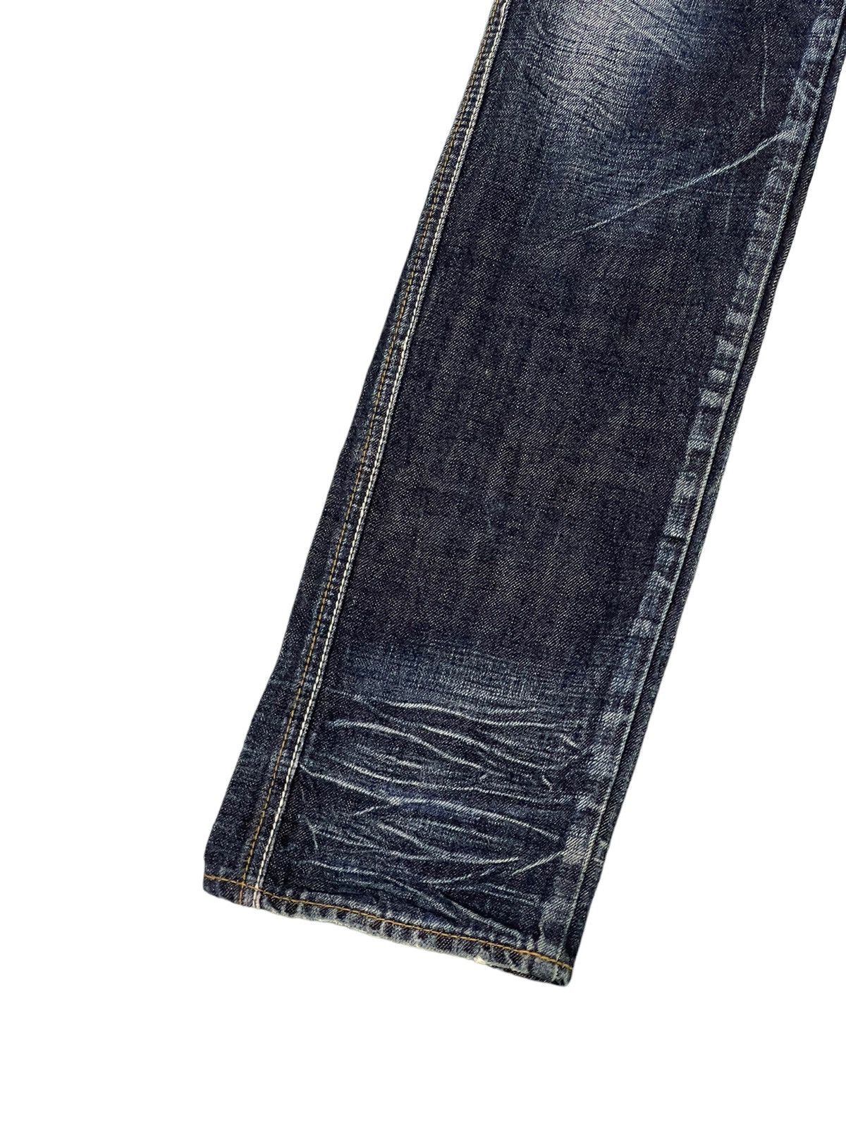 Japanese Brand Double Waist Slim Jeans Antgauge Acid Wash Low Rise 7🟦 Size US 30 / EU 46 - 5 Thumbnail