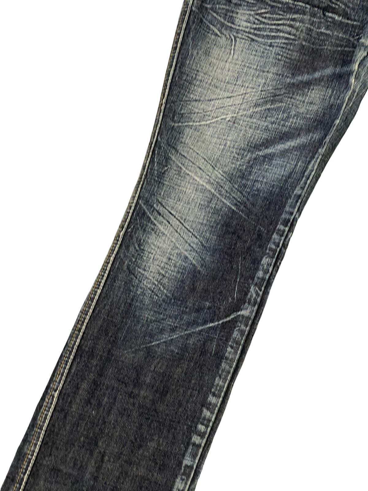 Japanese Brand Double Waist Slim Jeans Antgauge Acid Wash Low Rise 7🟦 Size US 30 / EU 46 - 6 Thumbnail