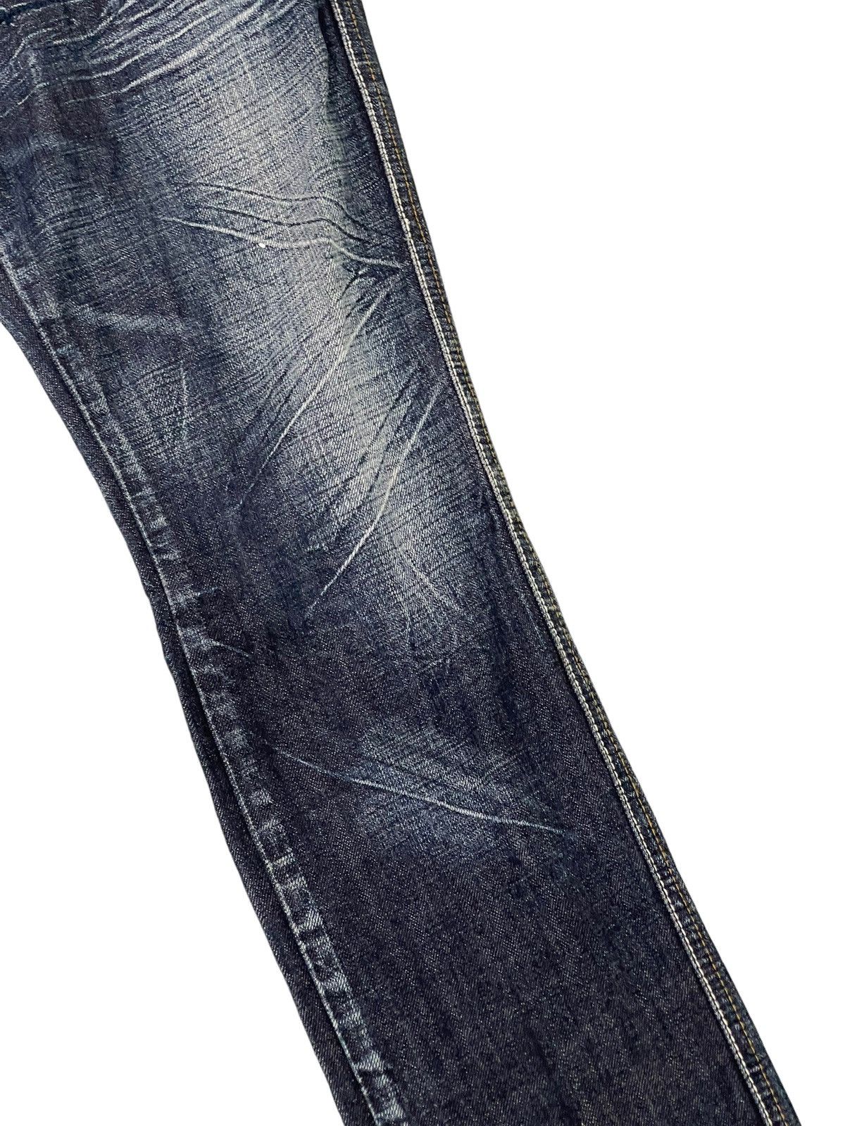 Japanese Brand Double Waist Slim Jeans Antgauge Acid Wash Low Rise 7🟦 Size US 30 / EU 46 - 7 Thumbnail