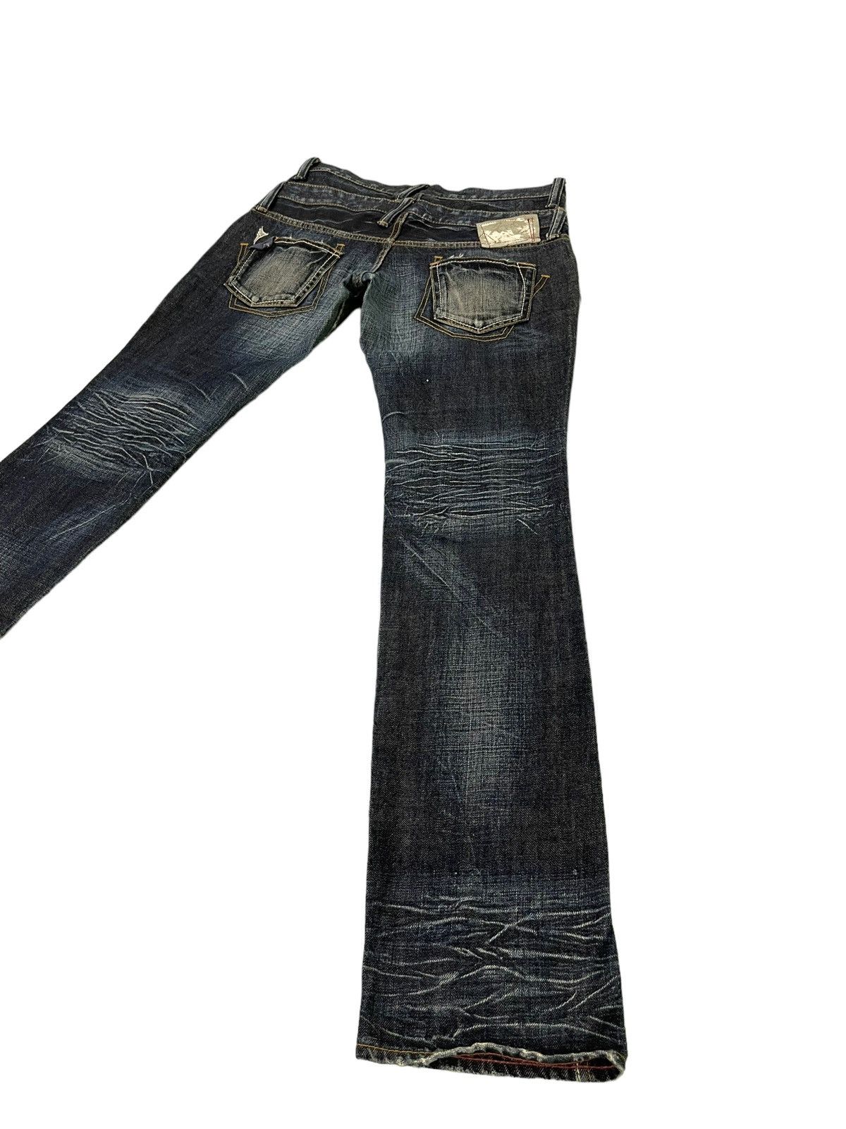 Japanese Brand Double Waist Slim Jeans Antgauge Acid Wash Low Rise 7🟦 Size US 30 / EU 46 - 14 Thumbnail