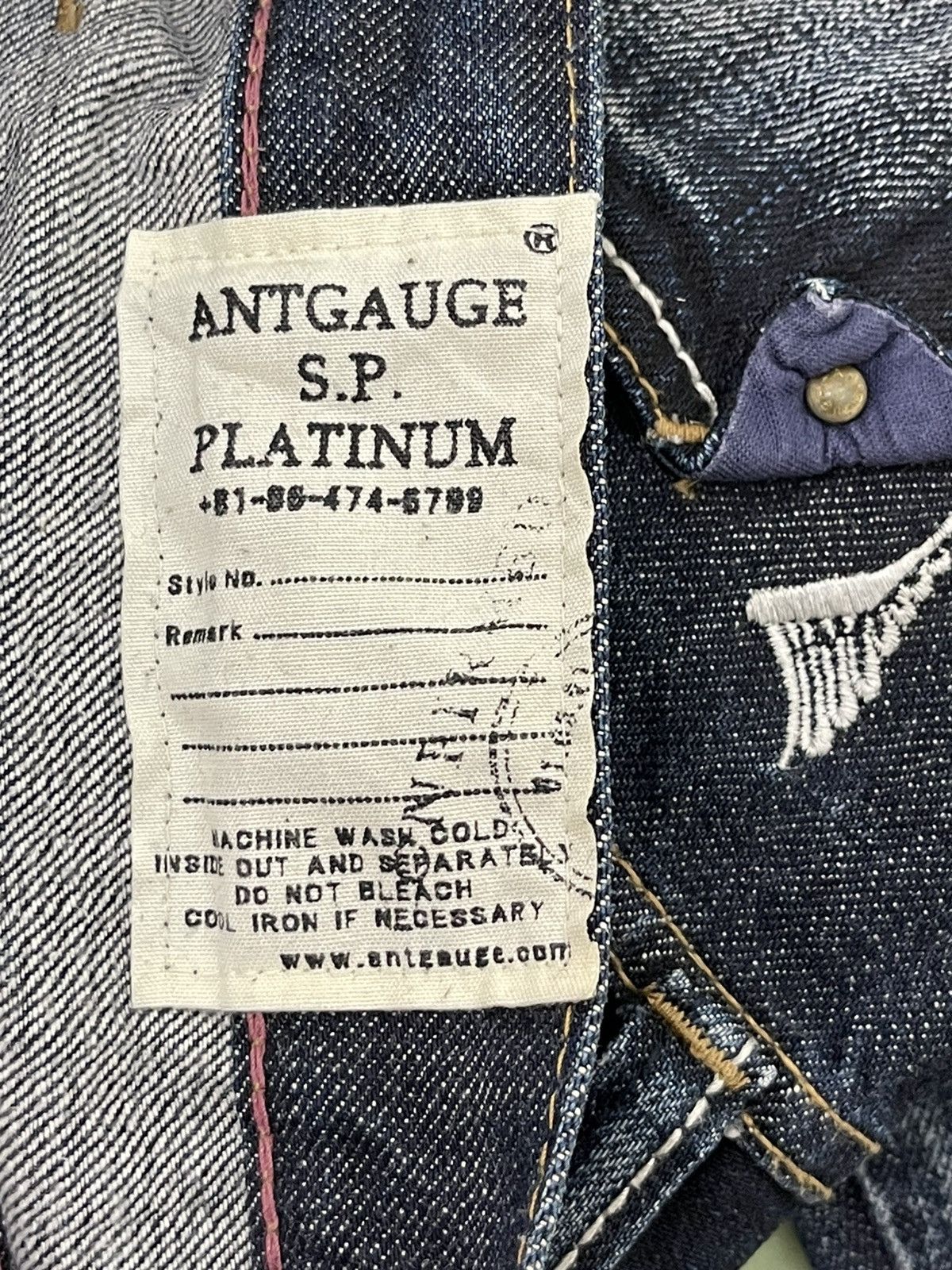 Japanese Brand Double Waist Slim Jeans Antgauge Acid Wash Low Rise 7🟦 Size US 30 / EU 46 - 21 Thumbnail
