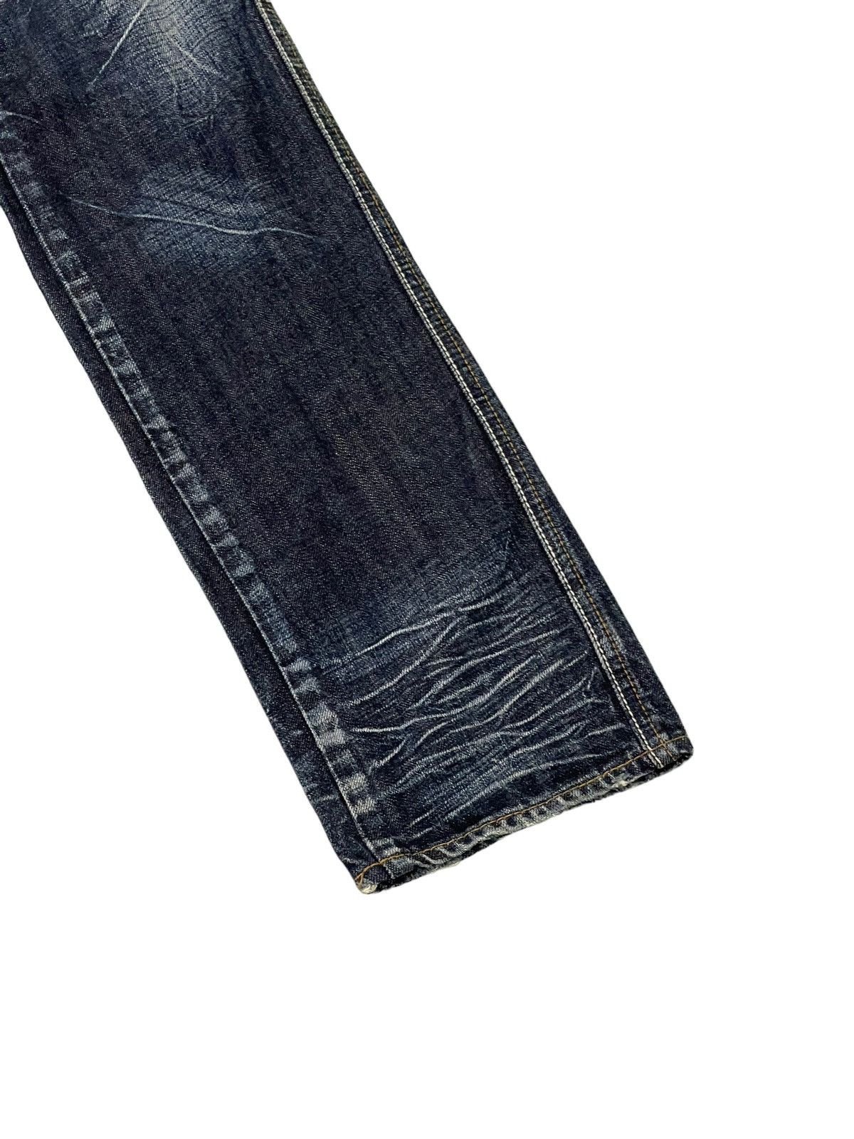 Japanese Brand Double Waist Slim Jeans Antgauge Acid Wash Low Rise 7🟦 Size US 30 / EU 46 - 4 Thumbnail