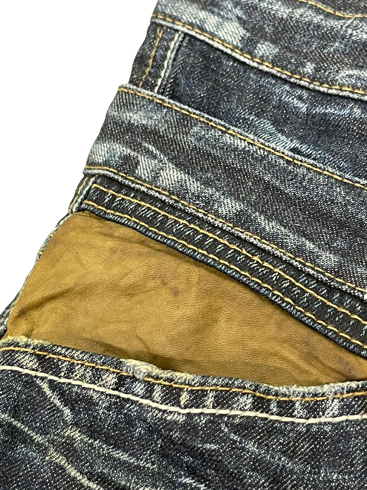 Japanese Brand Double Waist Slim Jeans Antgauge Acid Wash Low Rise 7🟦 Size US 30 / EU 46 - 11 Thumbnail