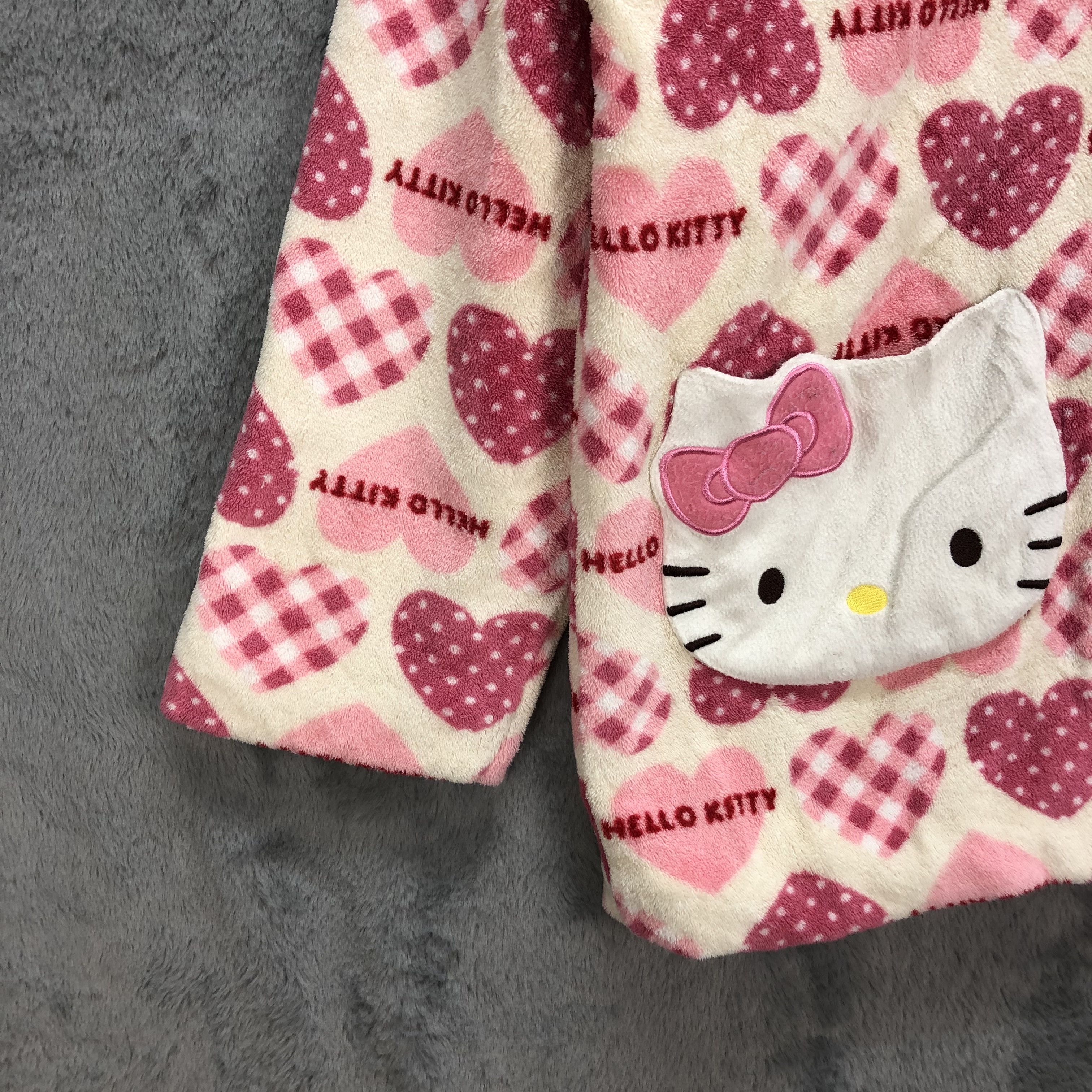 Cartoon Network HELLO KITTY PINKY LOVE KITTY FACE FLEECE JACKET #5374-186 Size S / US 4 / IT 40 - 6 Thumbnail