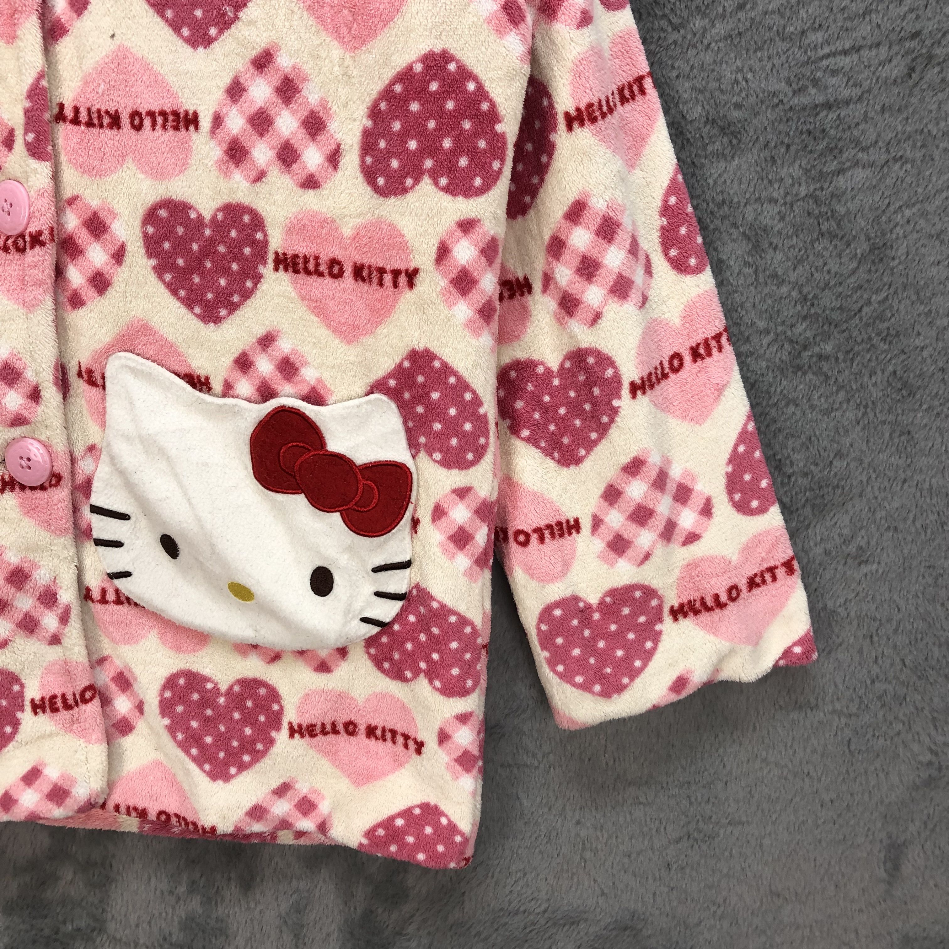 Cartoon Network HELLO KITTY PINKY LOVE KITTY FACE FLEECE JACKET #5374-186 Size S / US 4 / IT 40 - 7 Thumbnail