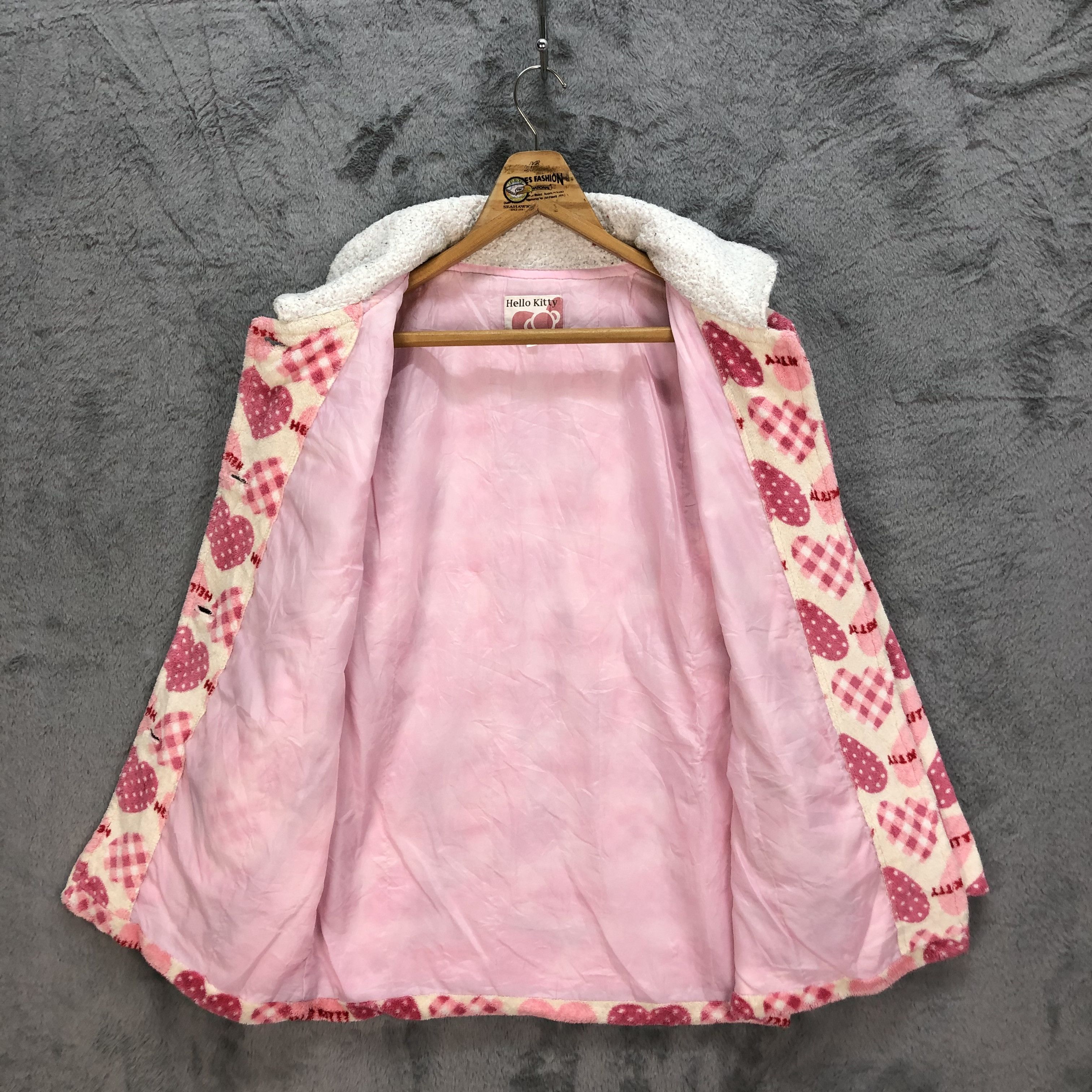 Cartoon Network HELLO KITTY PINKY LOVE KITTY FACE FLEECE JACKET #5374-186 Size S / US 4 / IT 40 - 8 Thumbnail