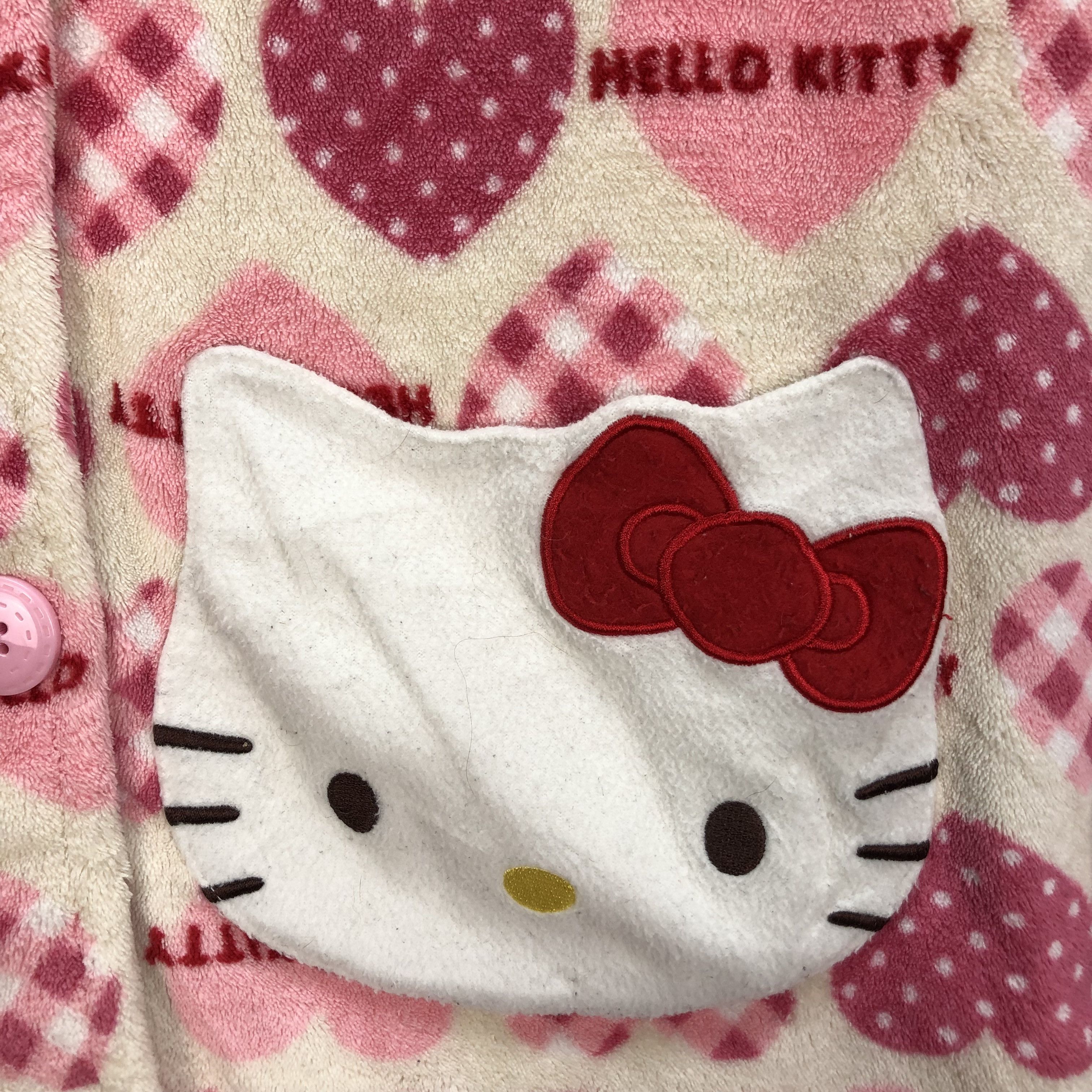 Cartoon Network HELLO KITTY PINKY LOVE KITTY FACE FLEECE JACKET #5374-186 Size S / US 4 / IT 40 - 5 Thumbnail