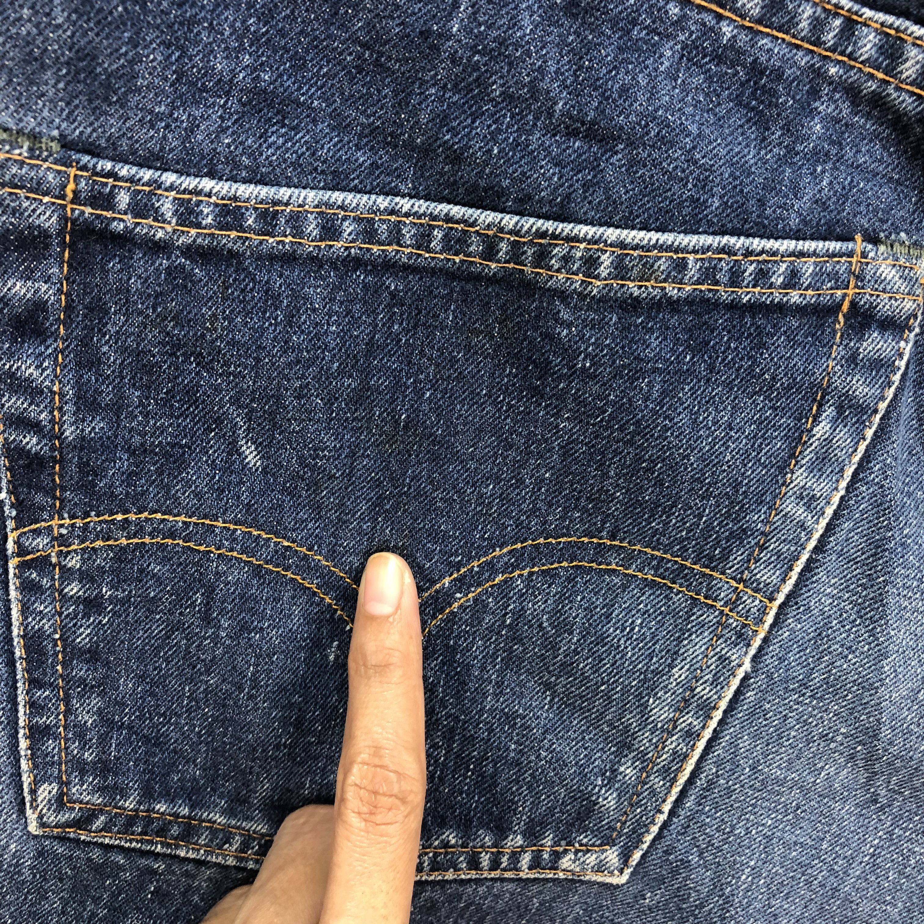 Levi's Vintage Clothing TRASHED LEVIS 502 BIG E JEANS MINI SKIRT BUTTON 8 #5082-40 Size 30" / US 8 / IT 44 - 10 Thumbnail