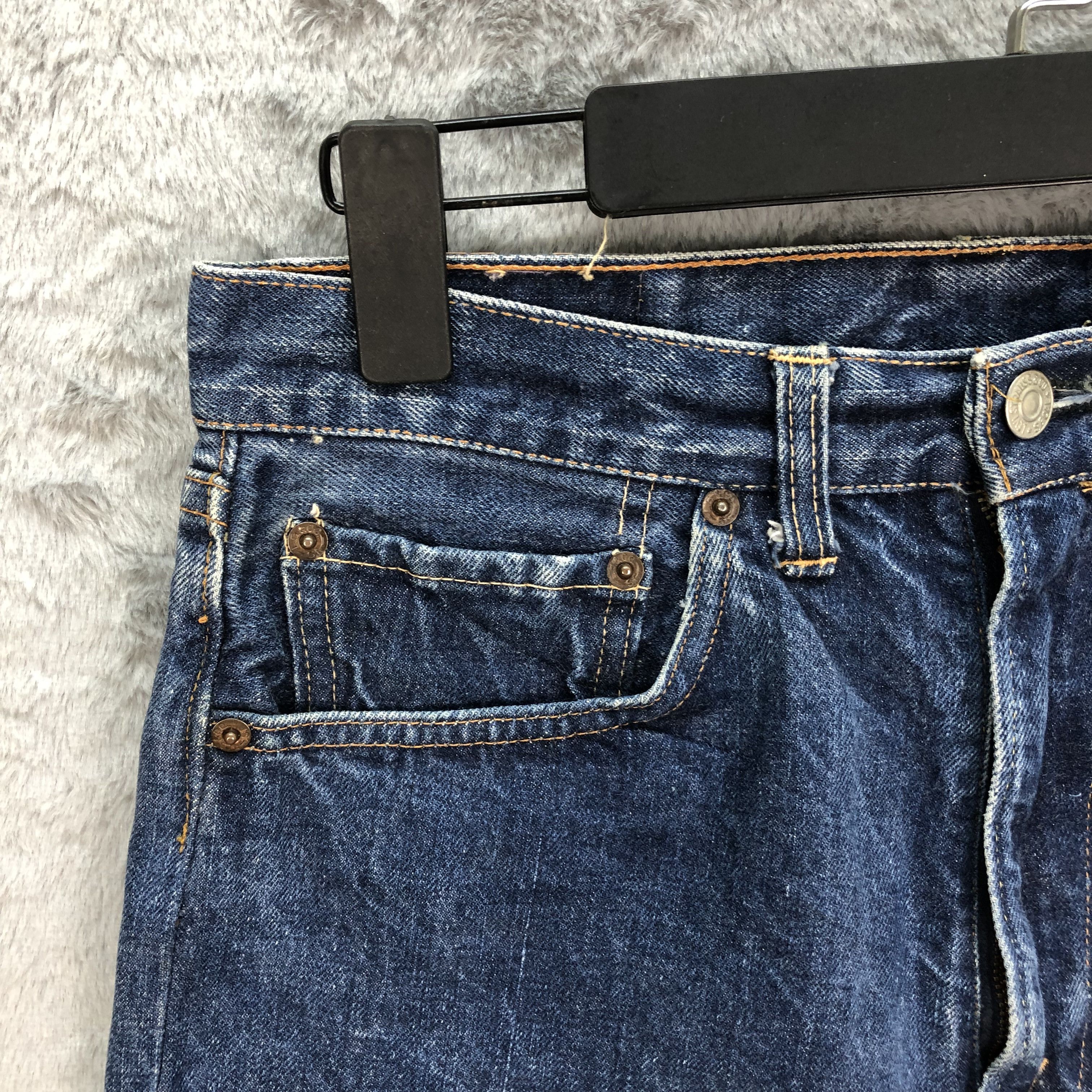 Levi's Vintage Clothing TRASHED LEVIS 502 BIG E JEANS MINI SKIRT BUTTON 8 #5082-40 Size 30" / US 8 / IT 44 - 5 Thumbnail