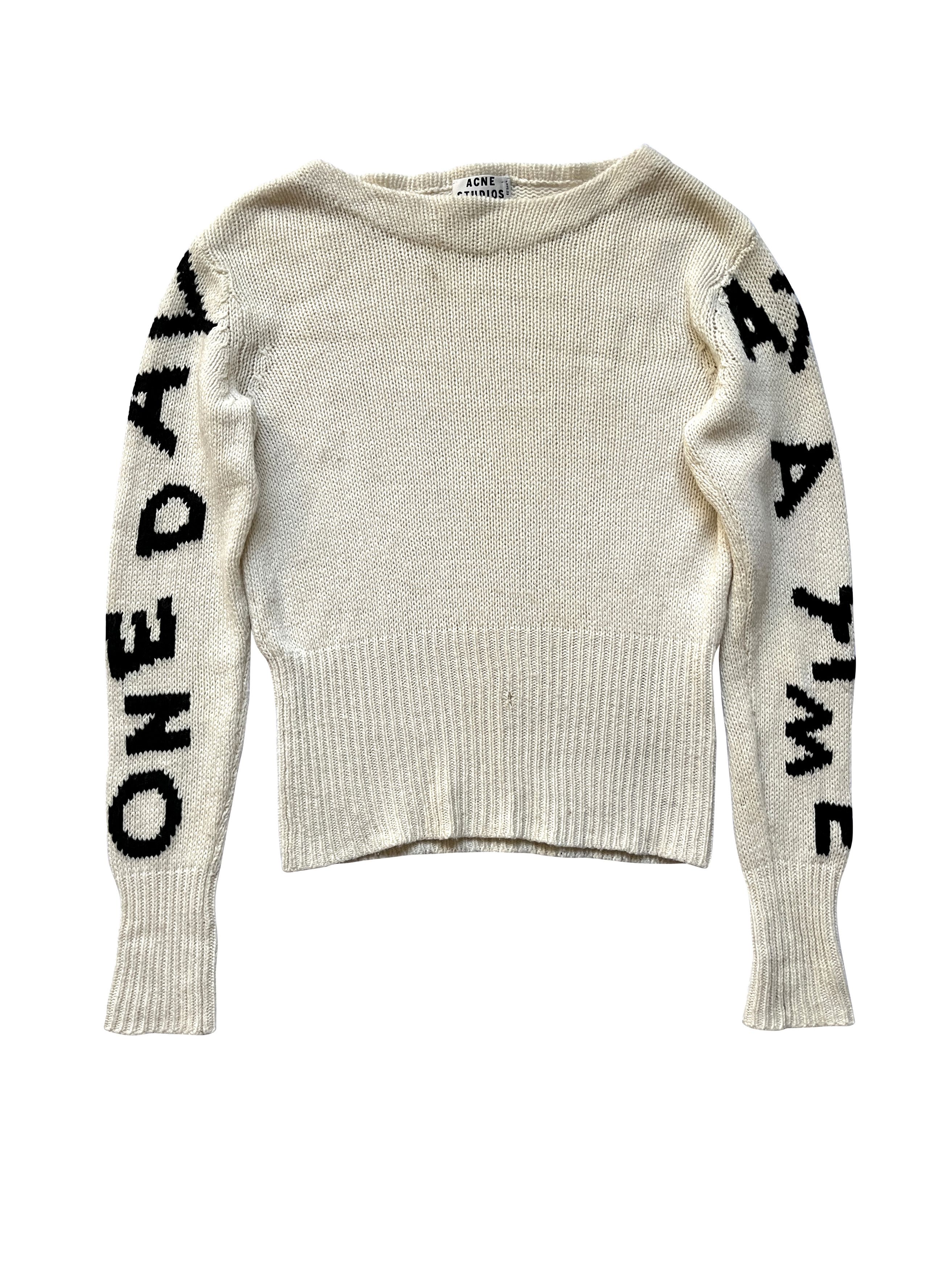 Acne Studios ⚡️QUICK SALE⚡️2013 Acne Studios "One day at a time" Sweater Size XS / US 0-2 / IT 36-38 - 1 Thumbnail