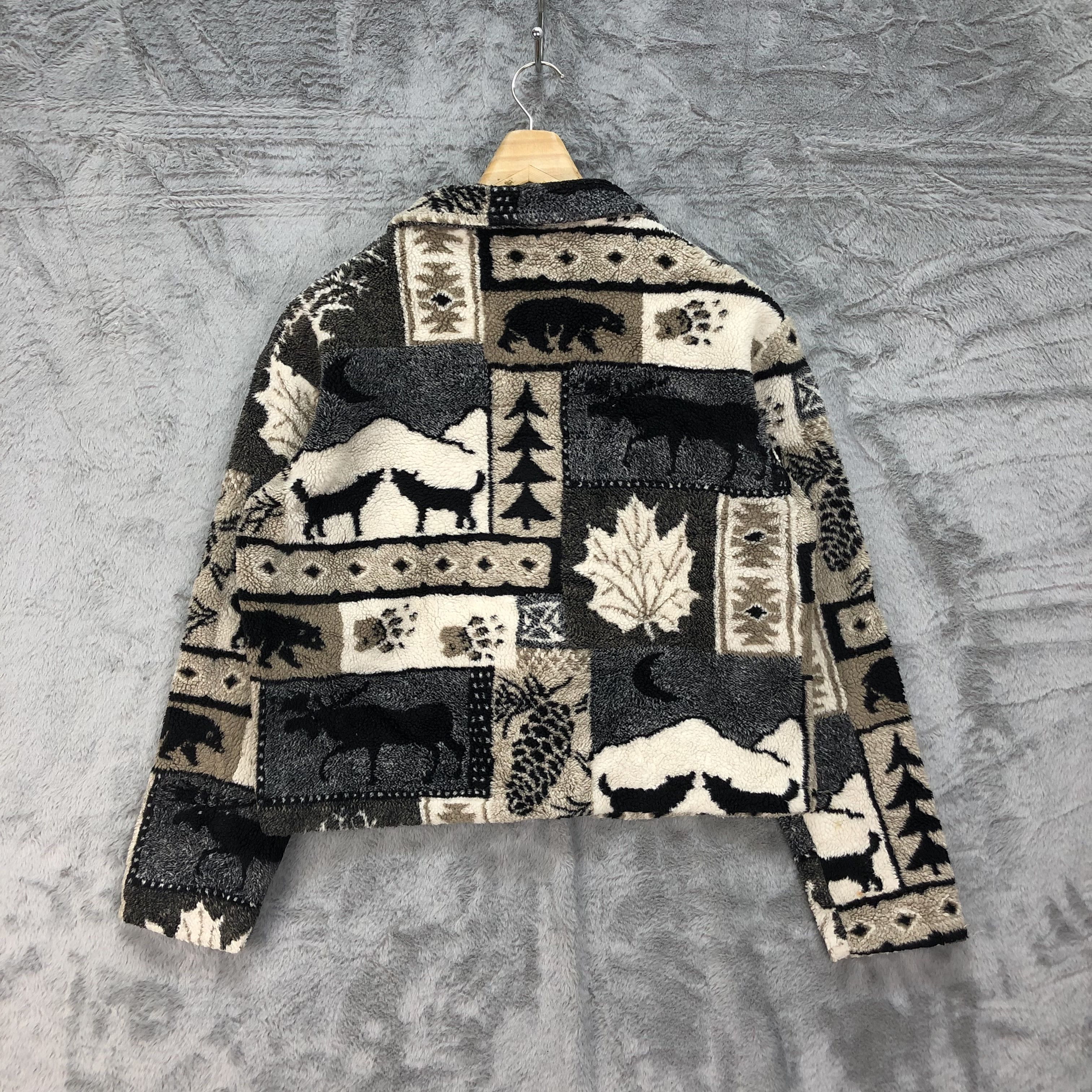 Vintage Black Mountain Fleece Cropped Jacket #4625-161