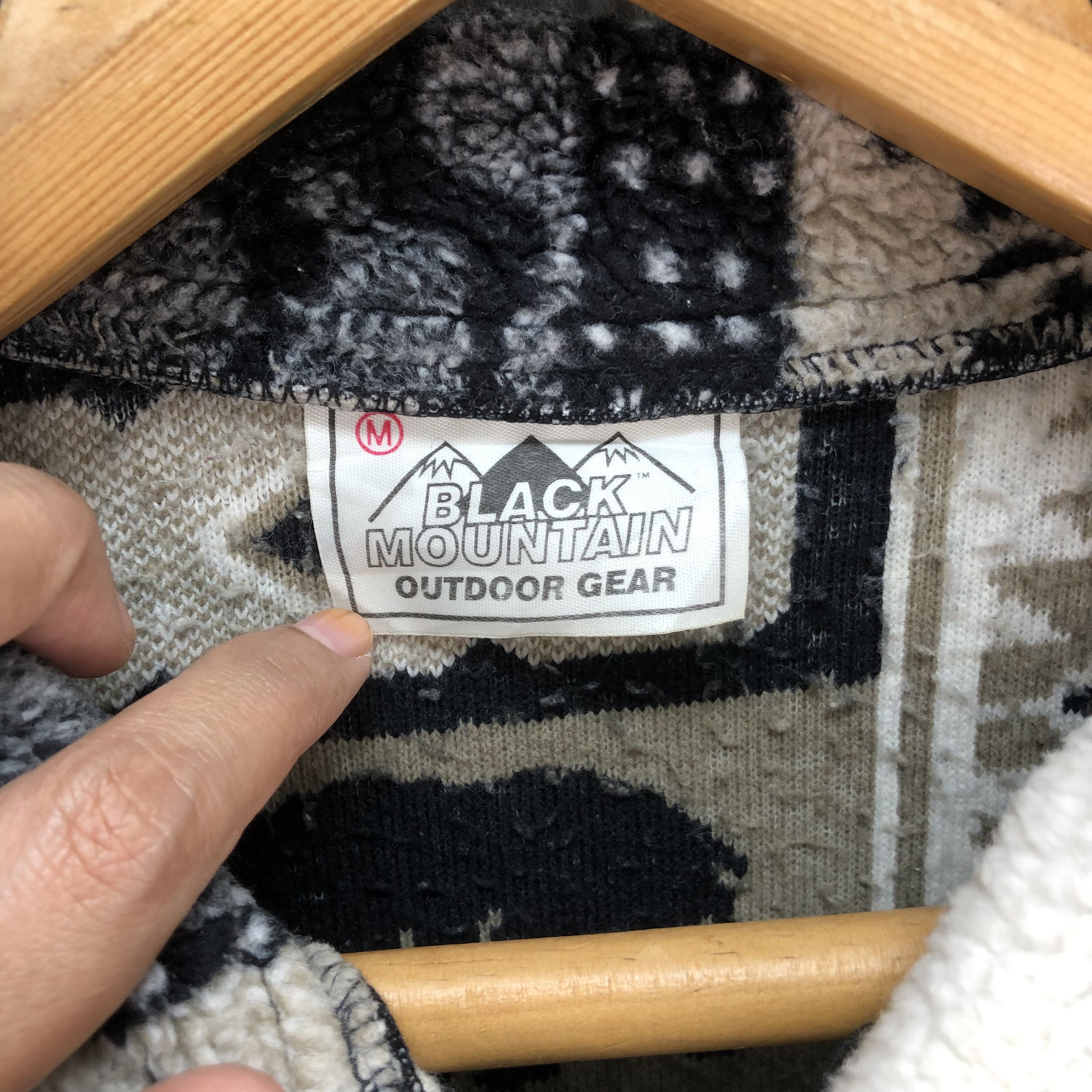 Vintage Black Mountain Fleece Cropped Jacket #4625-161