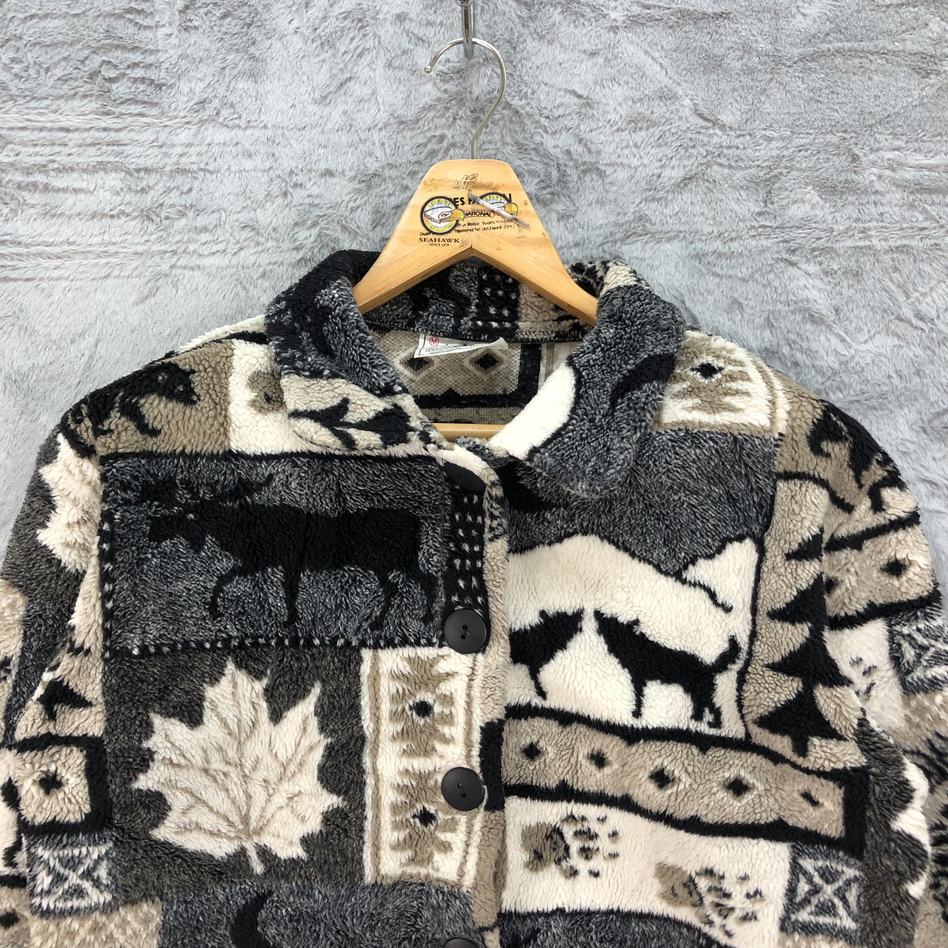 Vintage Black Mountain Fleece Cropped Jacket #4625-161