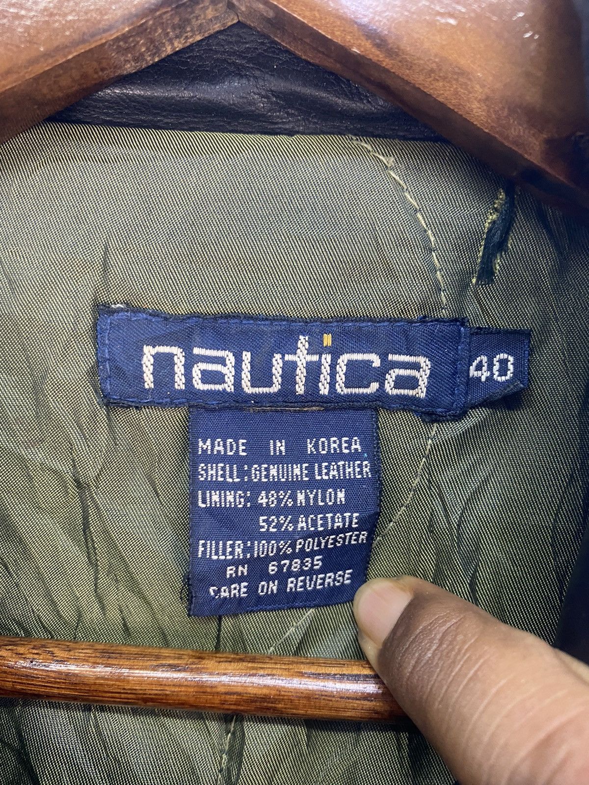 Nautica Vintage Nautica Leather Jacket Size US L / EU 52-54 / 3 - 6 Thumbnail