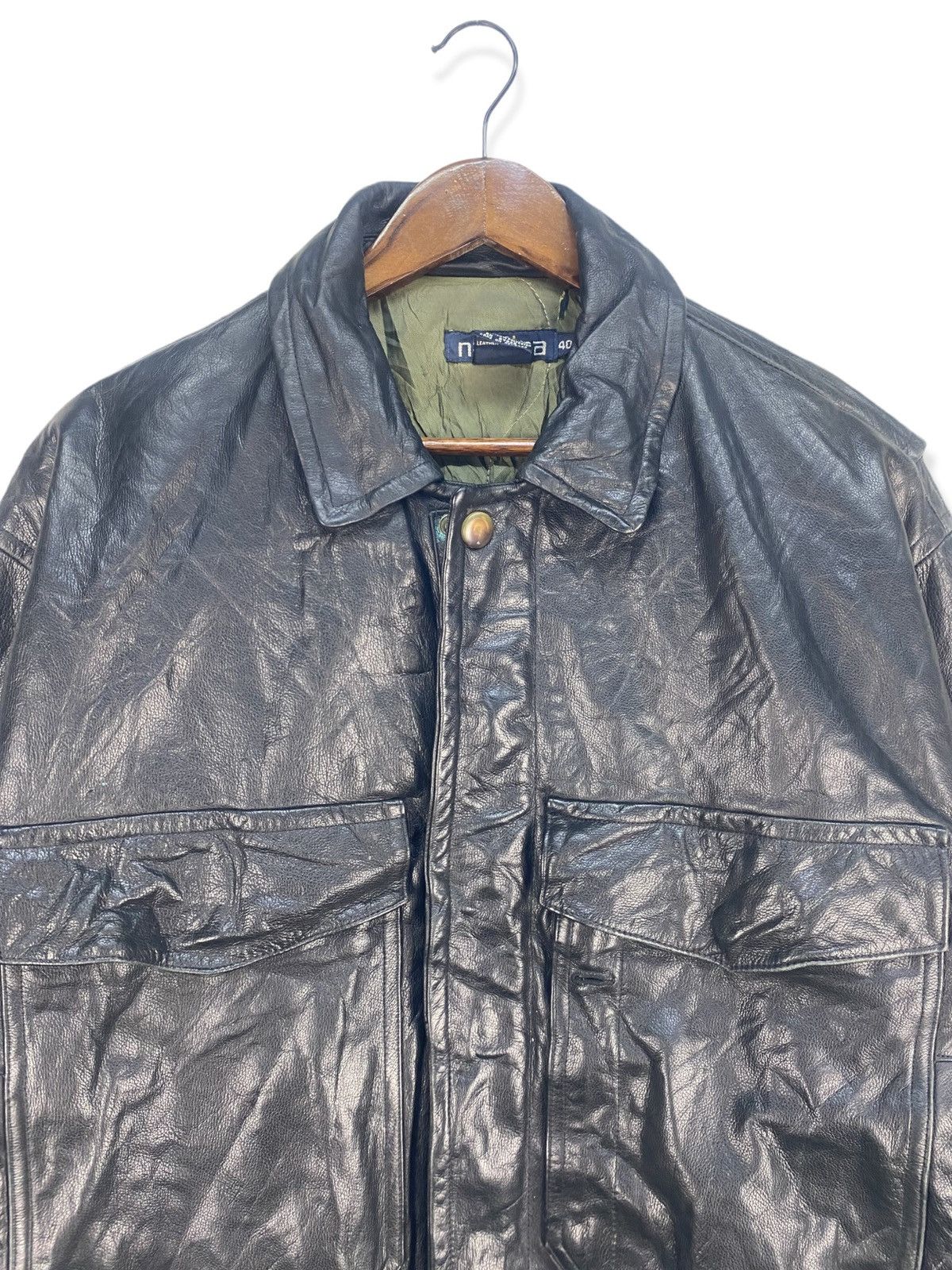 Nautica Vintage Nautica Leather Jacket Size US L / EU 52-54 / 3 - 2 Thumbnail