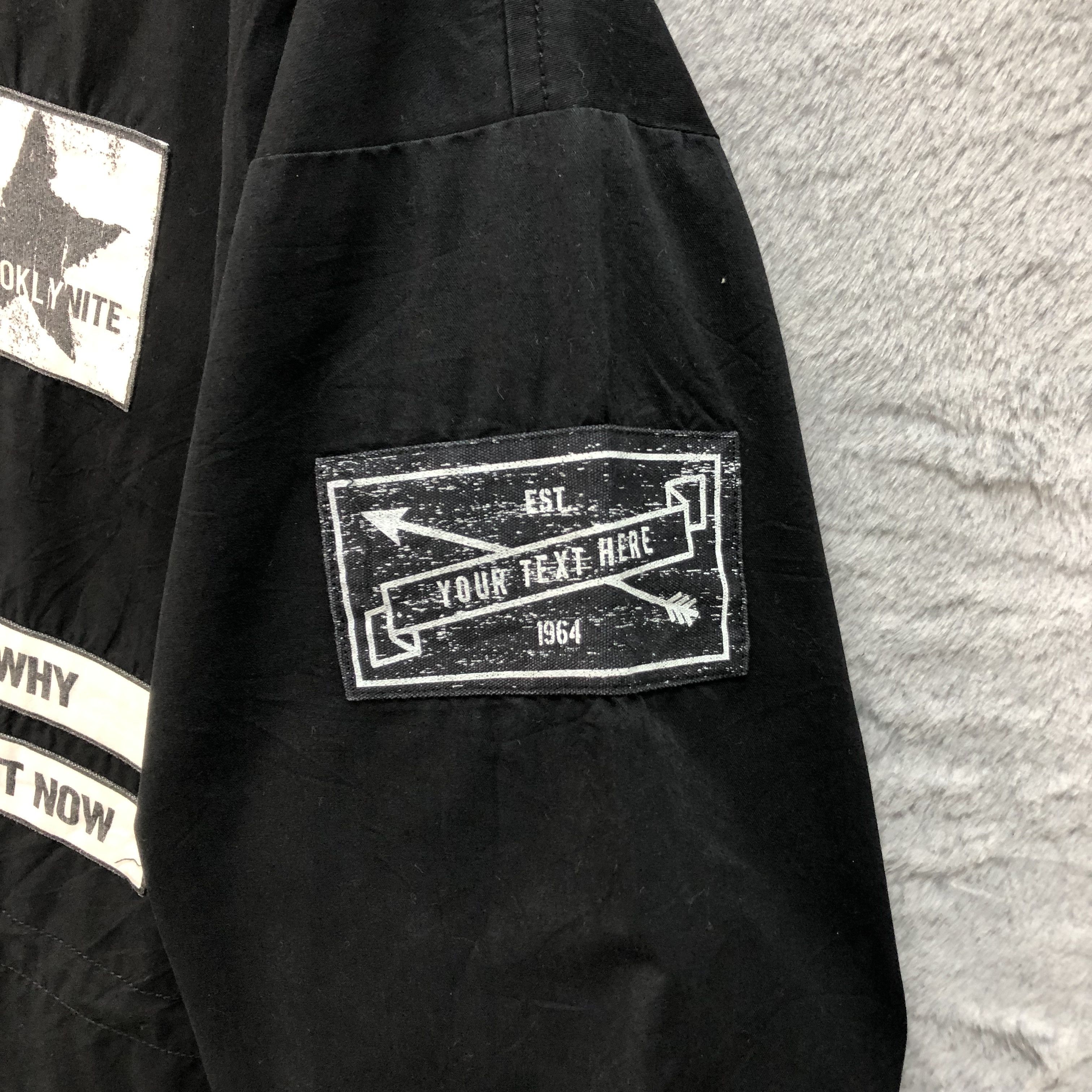 If Six Was Nine AVANT GARDE PATCHES OVERCOAT FASHION STYLE #5503-194 Size US M / EU 48-50 / 2 - 8 Thumbnail