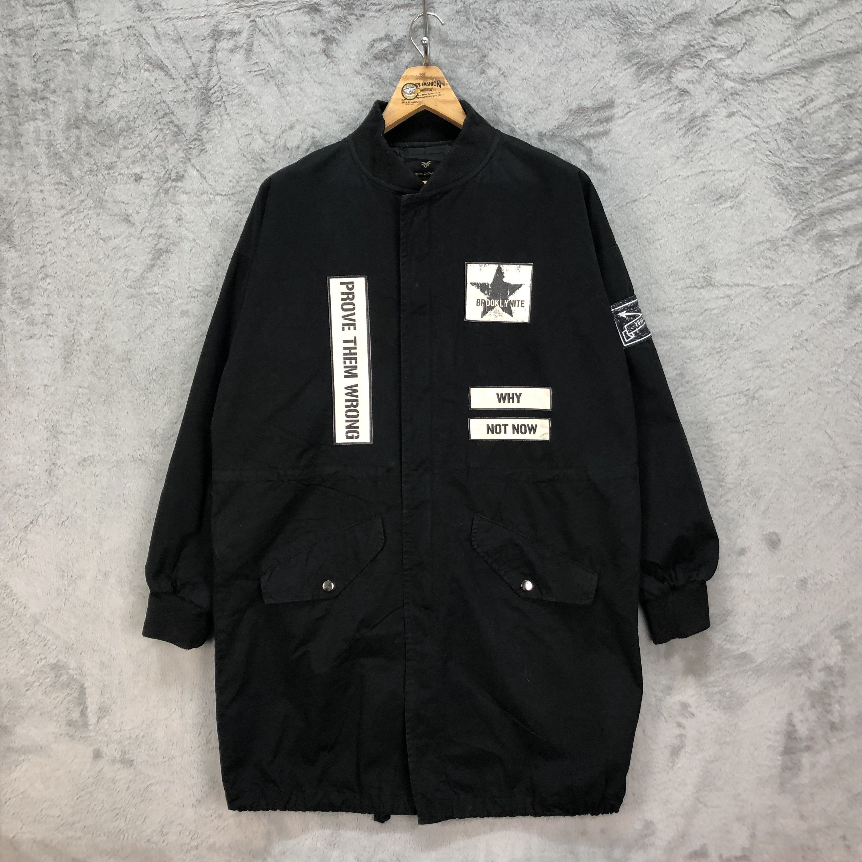 If Six Was Nine AVANT GARDE PATCHES OVERCOAT FASHION STYLE #5503-194 Size US M / EU 48-50 / 2 - 1 Thumbnail