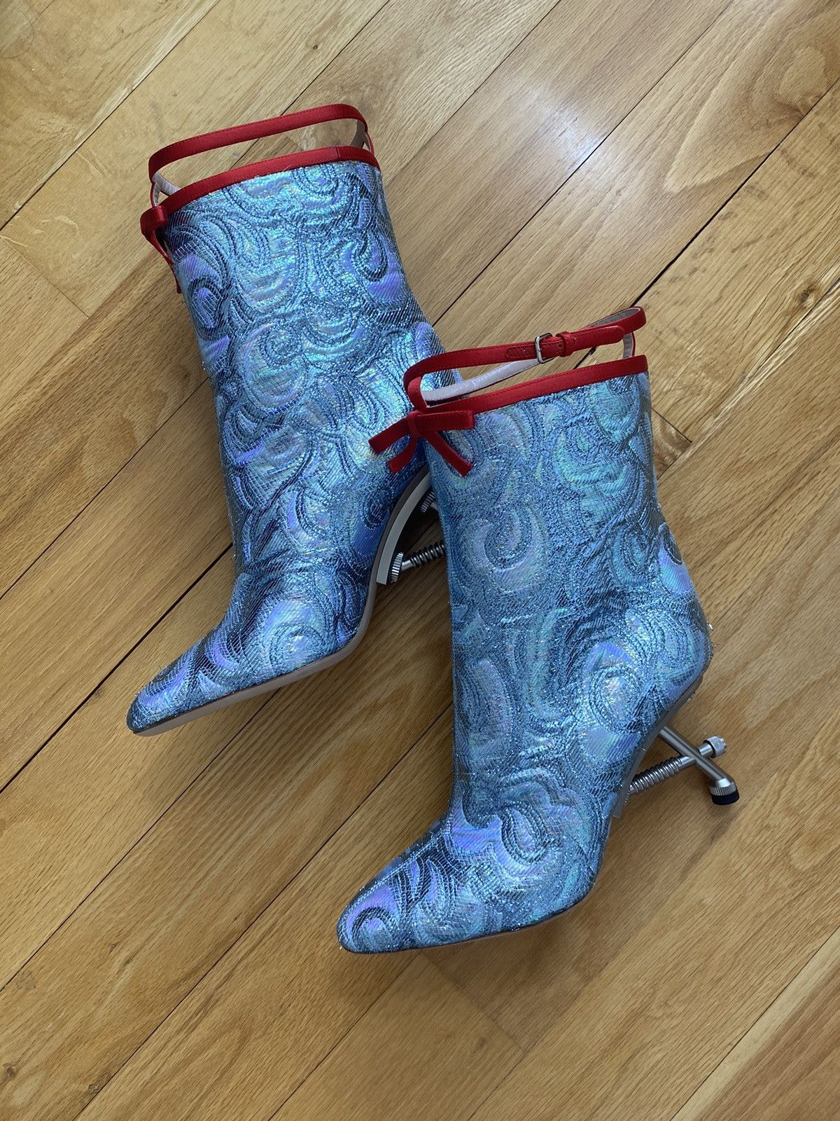 Miu Miu RARE F/W 2014 Miu Miu Runway Jacquard Booties Size US 9 / IT 39 - 1 Thumbnail