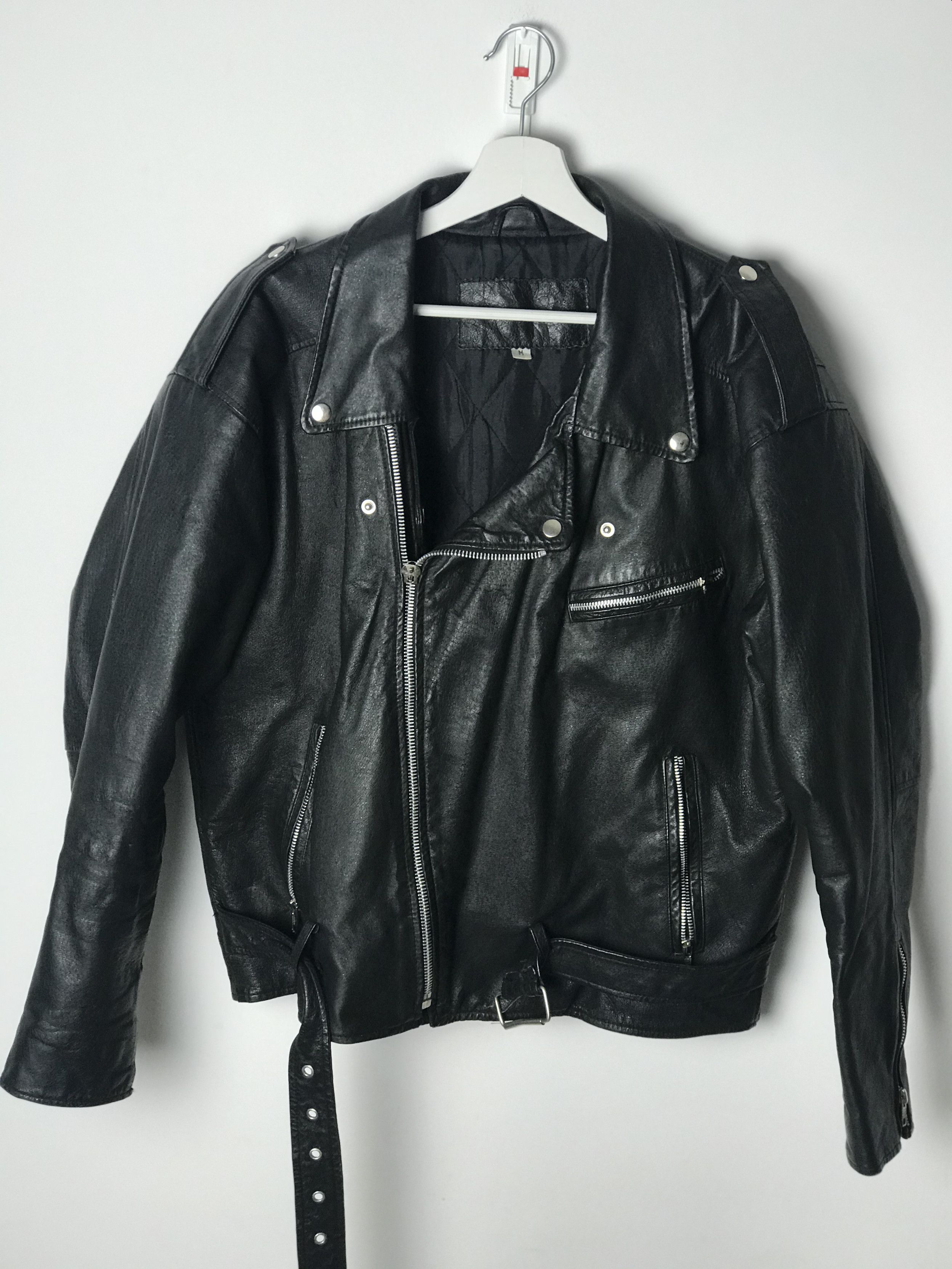 Vintage Vintage heavy leather jacket ramones jacket Size US M / EU 48-50 / 2 - 1 Thumbnail