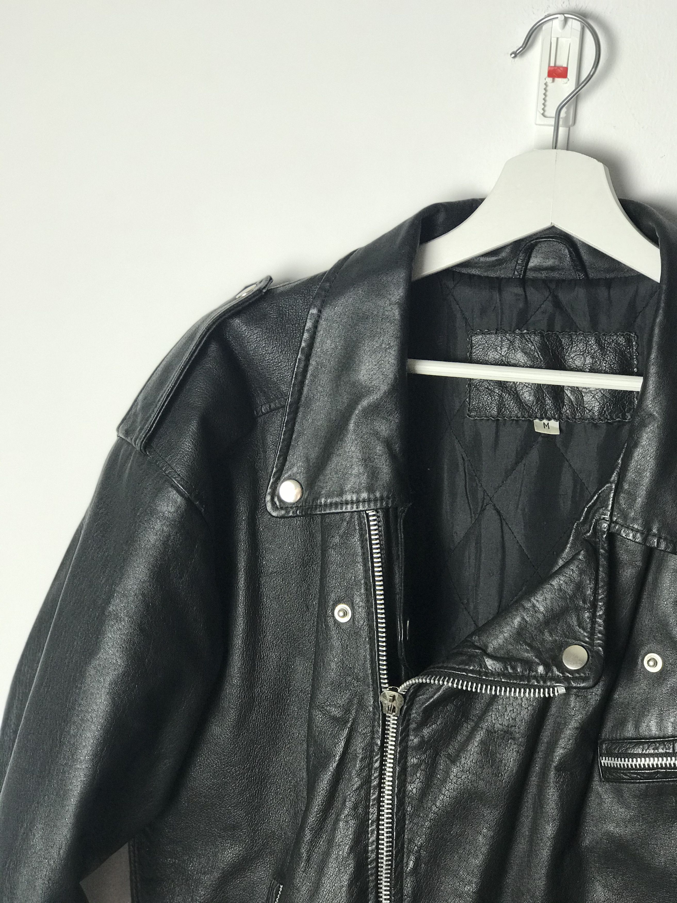 Vintage Vintage heavy leather jacket ramones jacket Size US M / EU 48-50 / 2 - 3 Thumbnail