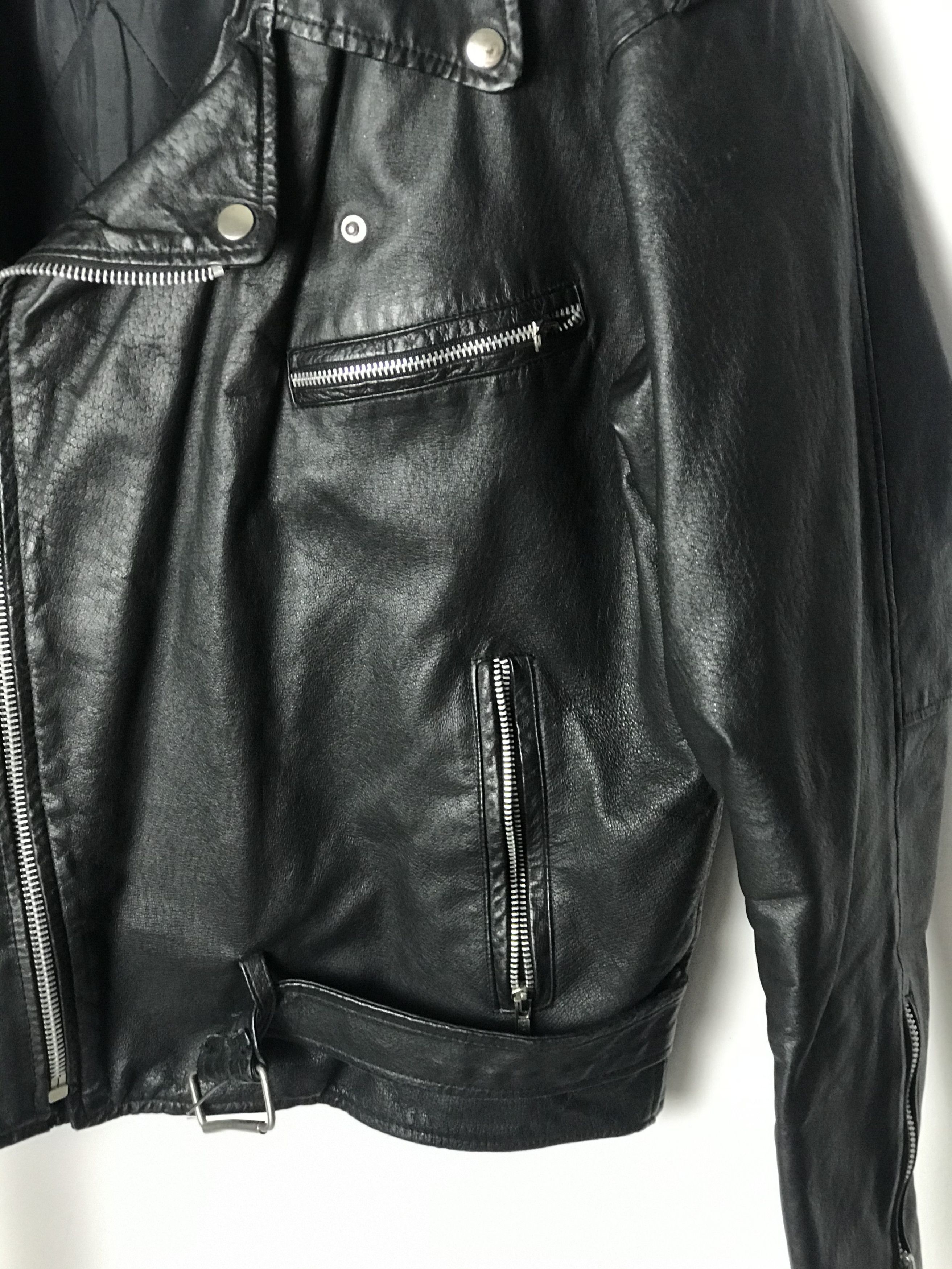 Vintage Vintage heavy leather jacket ramones jacket Size US M / EU 48-50 / 2 - 2 Thumbnail