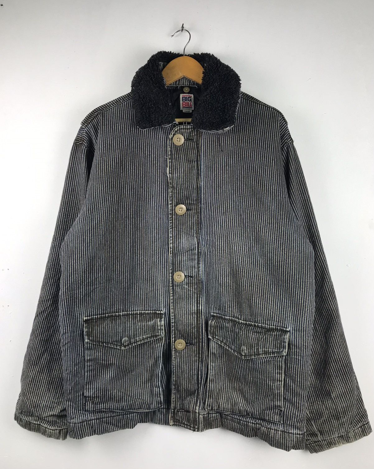 Vintage Big Bill Vintage Hikori Sherpa Chore Jacket Size US L / EU 52-54 / 3 - 1 Thumbnail