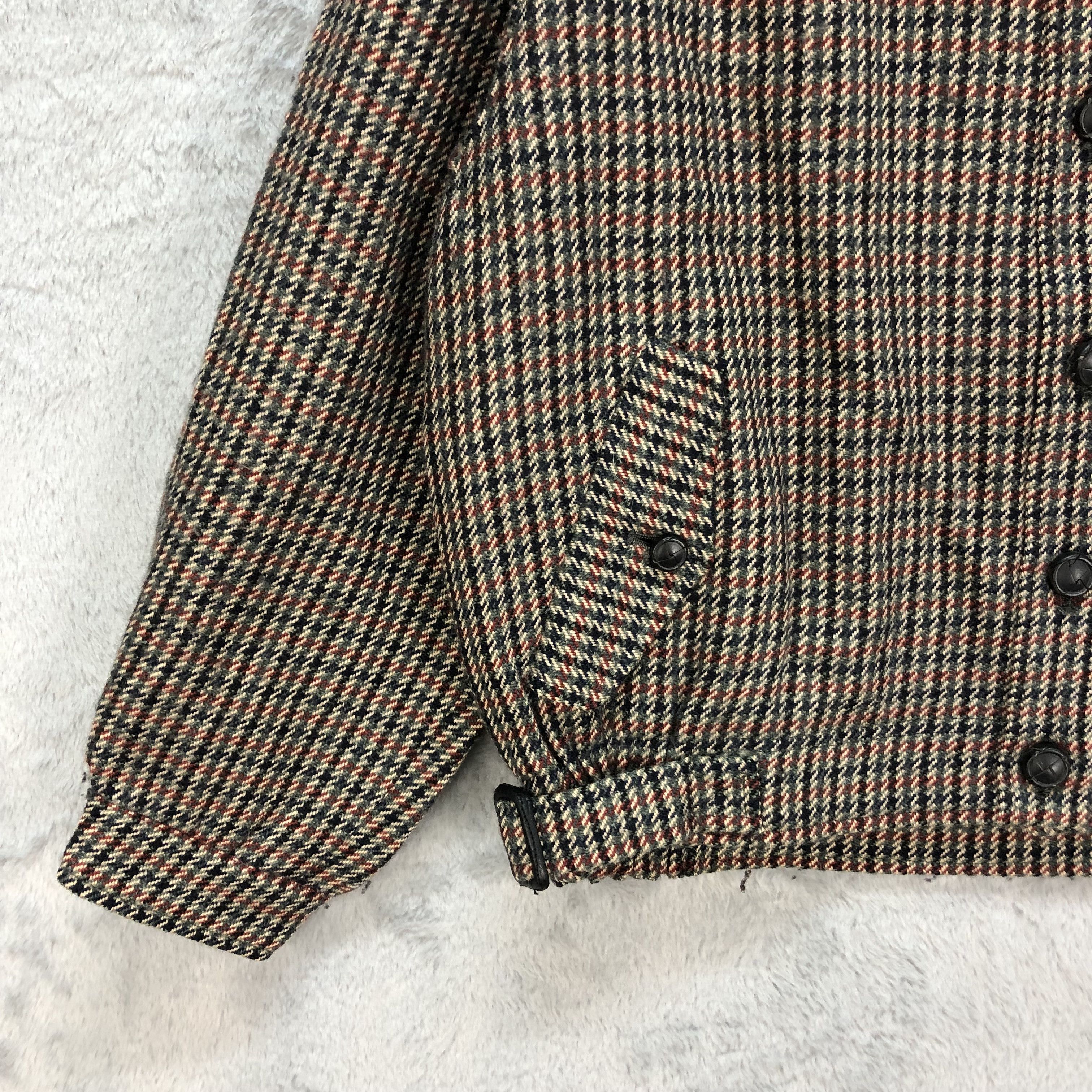 Burberry VINTAGE BURBERRYS' CHECKED WOOL CROPPED JACKET #6458-68 Size S / US 4 / IT 40 - 4 Thumbnail