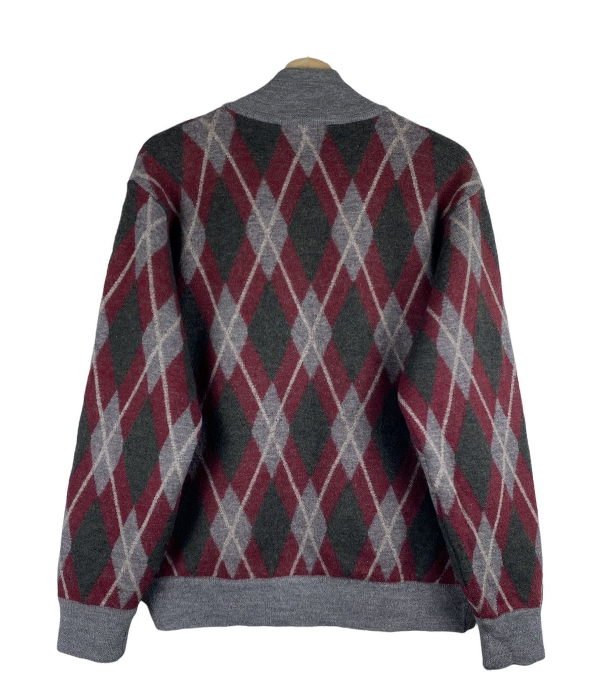 Japanese Brand Vintage GIM Utmost Diamond Knitted Zip Up Jacket Size US M / EU 48-50 / 2 - 7 Thumbnail