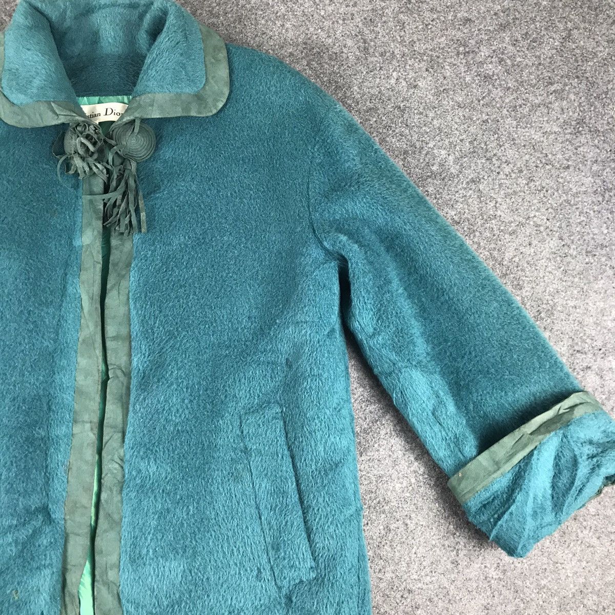 Dior Vintage Christian dior one button Mohair long Jacket Size L / US 10 / IT 46 - 7 Thumbnail