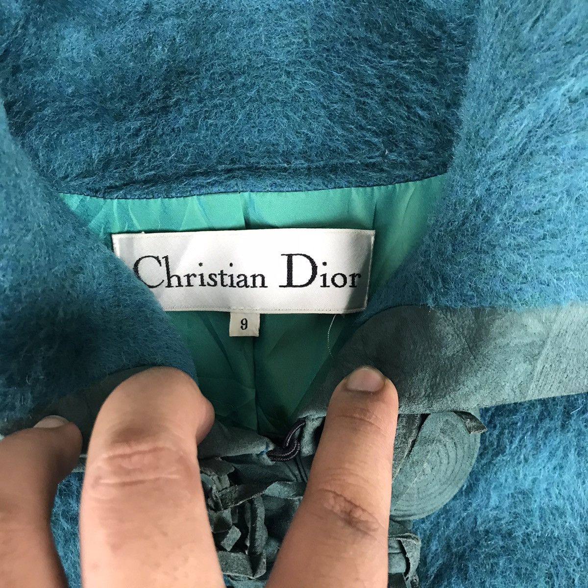 Dior Vintage Christian dior one button Mohair long Jacket Size L / US 10 / IT 46 - 4 Thumbnail