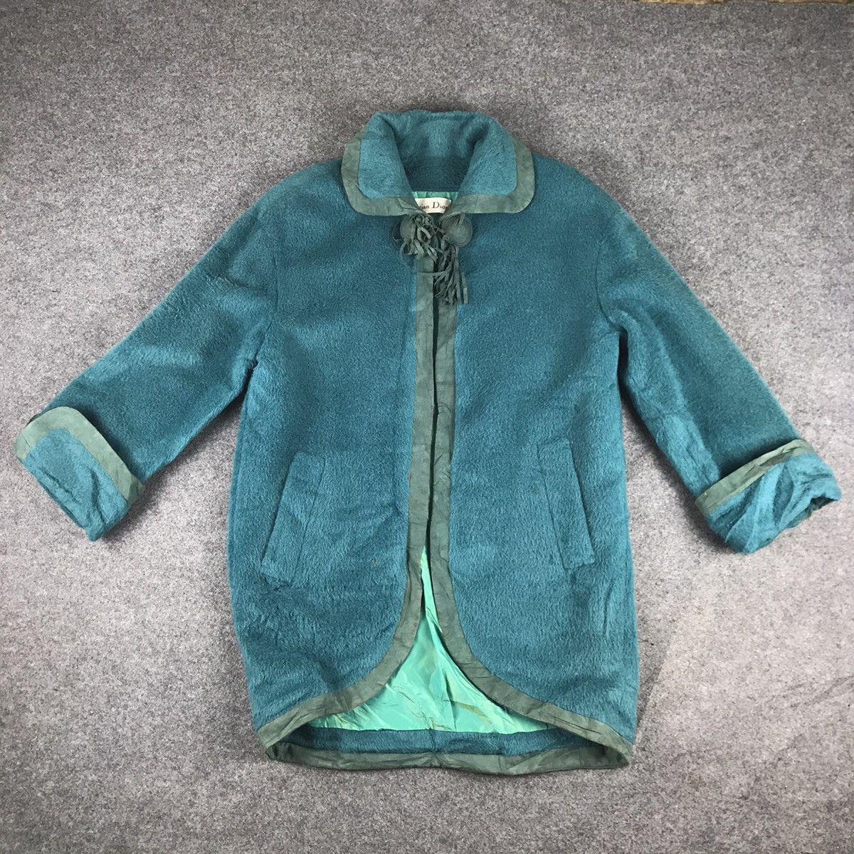 Dior Vintage Christian dior one button Mohair long Jacket Size L / US 10 / IT 46 - 1 Thumbnail