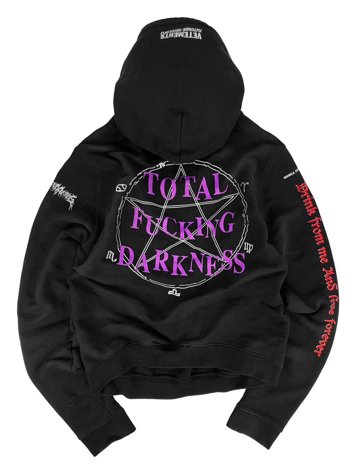 Vetements AW17 Vetements Femme Total Fucking Darkness Pentagram Hoodie Grailed