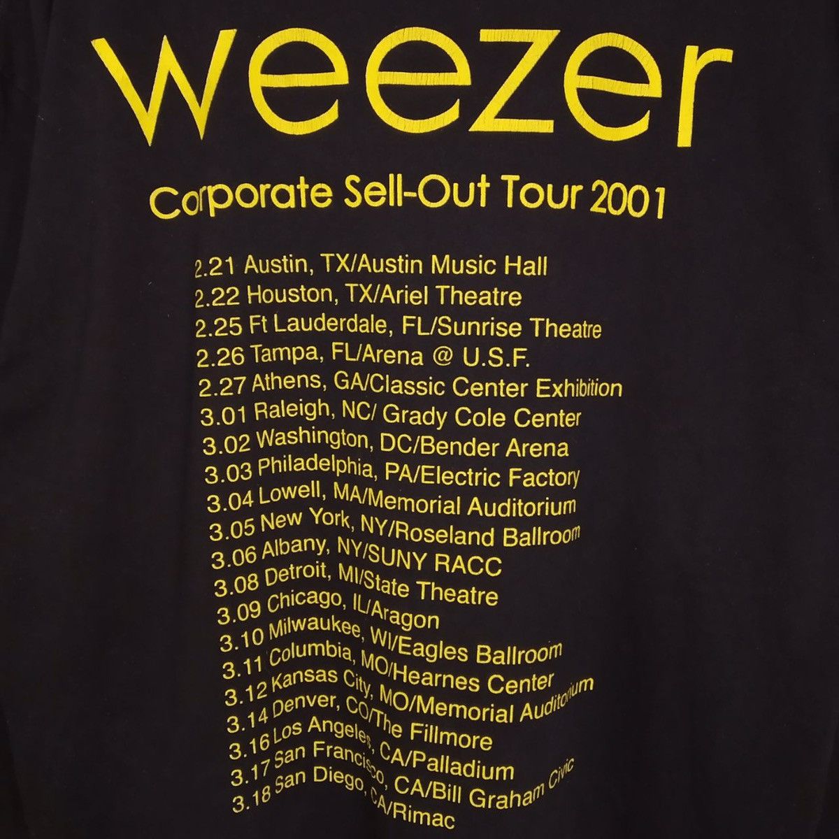 Band Tees Vintage WEEZER American Alternative Rock Band Promo Tour Size US XL / EU 56 / 4 - 5 Thumbnail
