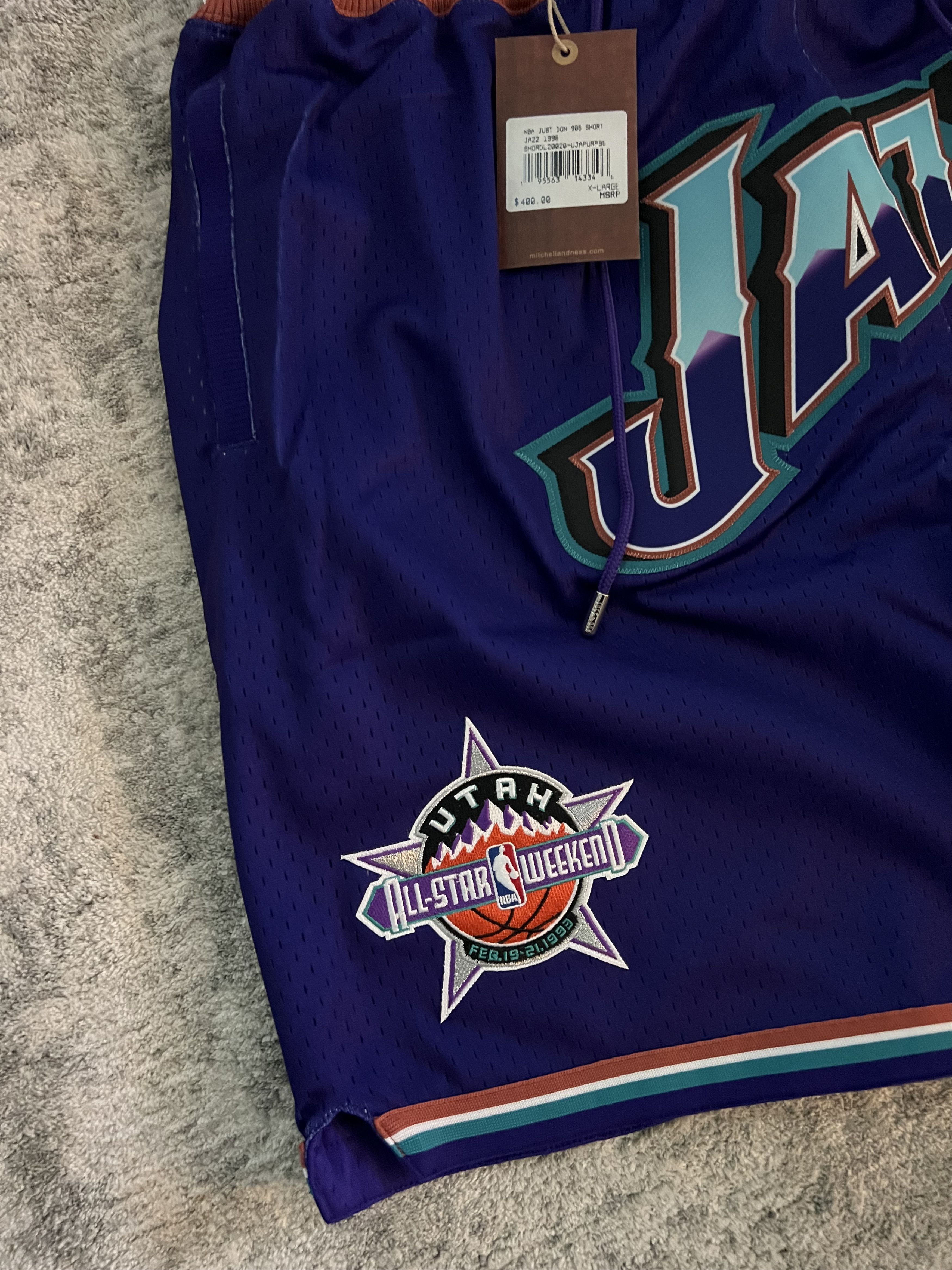 Just Don × Mitchell & Ness Utah Jazz 1996-97 NBA Shorts Just Don New w/ Tags XL Size US 38 / EU 54 - 13 Thumbnail