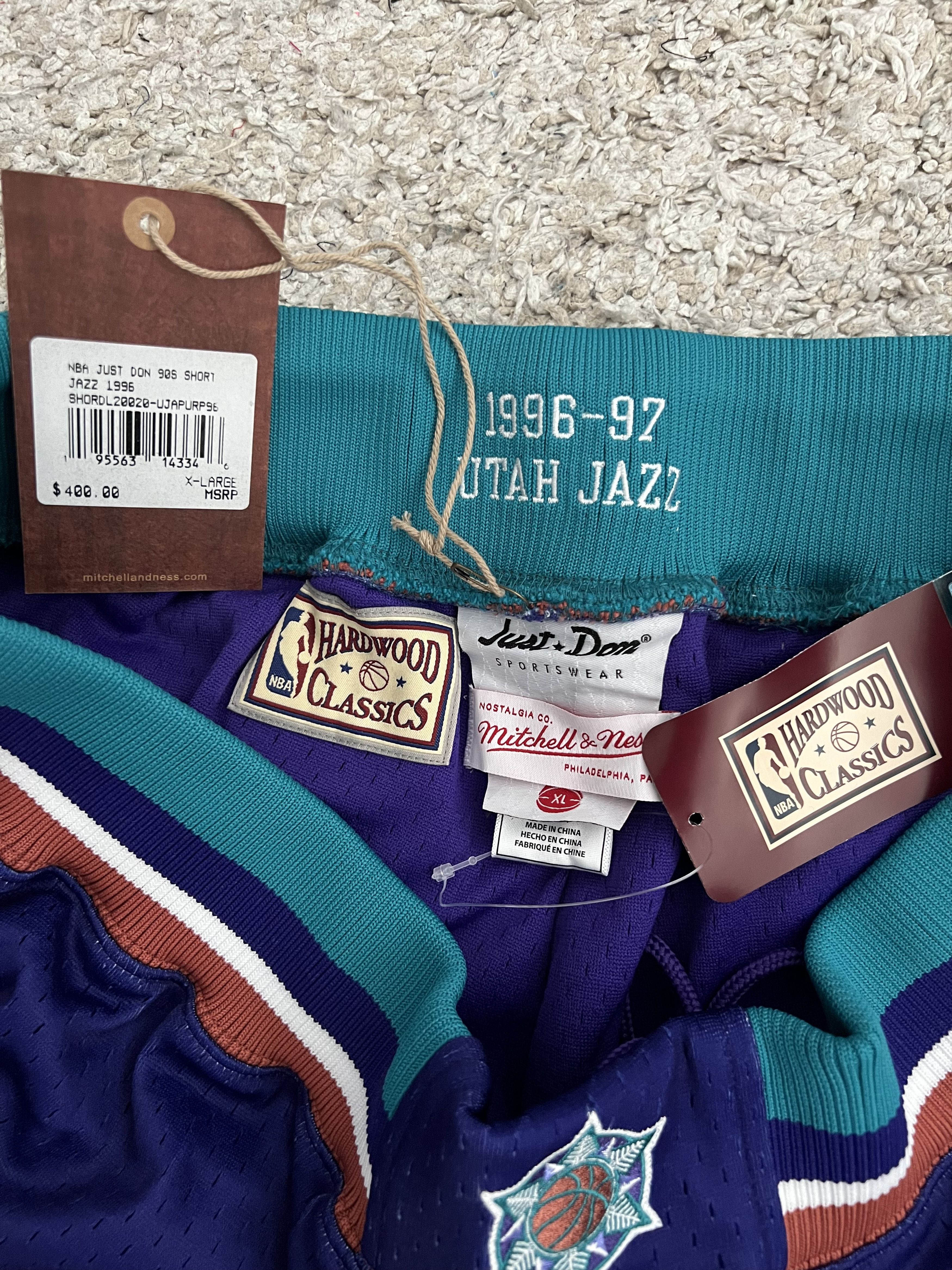 Just Don × Mitchell & Ness Utah Jazz 1996-97 NBA Shorts Just Don New w/ Tags XL Size US 38 / EU 54 - 5 Thumbnail