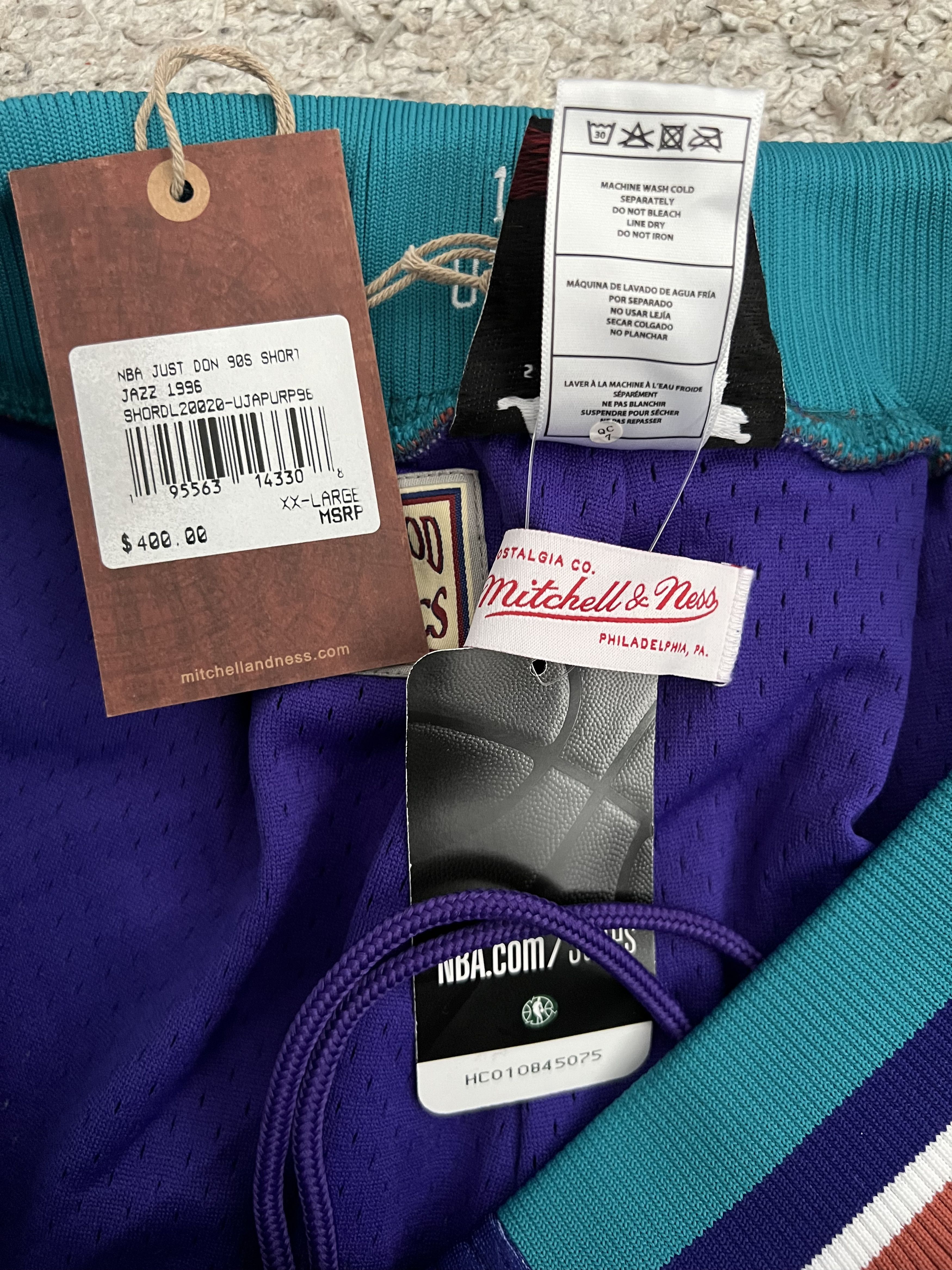 Just Don × Mitchell & Ness Utah Jazz 1996-97 NBA Shorts Just Don New w/ Tags 2XL Size US 42 / EU 58 - 11 Thumbnail