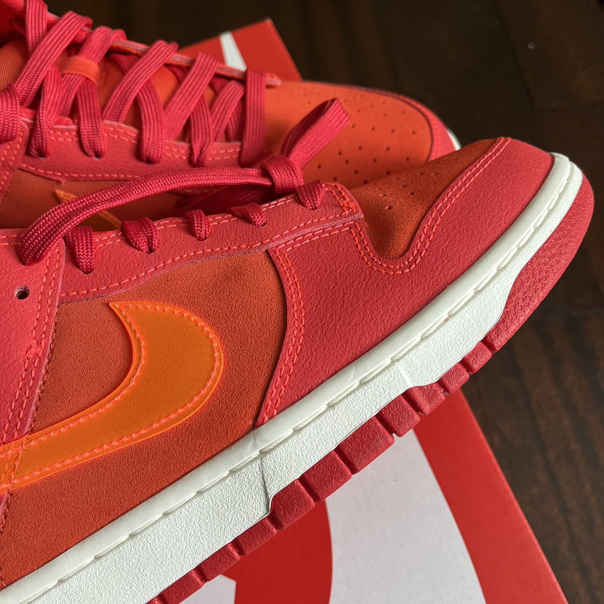 Nike Nike Dunk Low ATL Atlanta University Red/ Bright Crimson Size US 10.5 / EU 43-44 - 5 Thumbnail